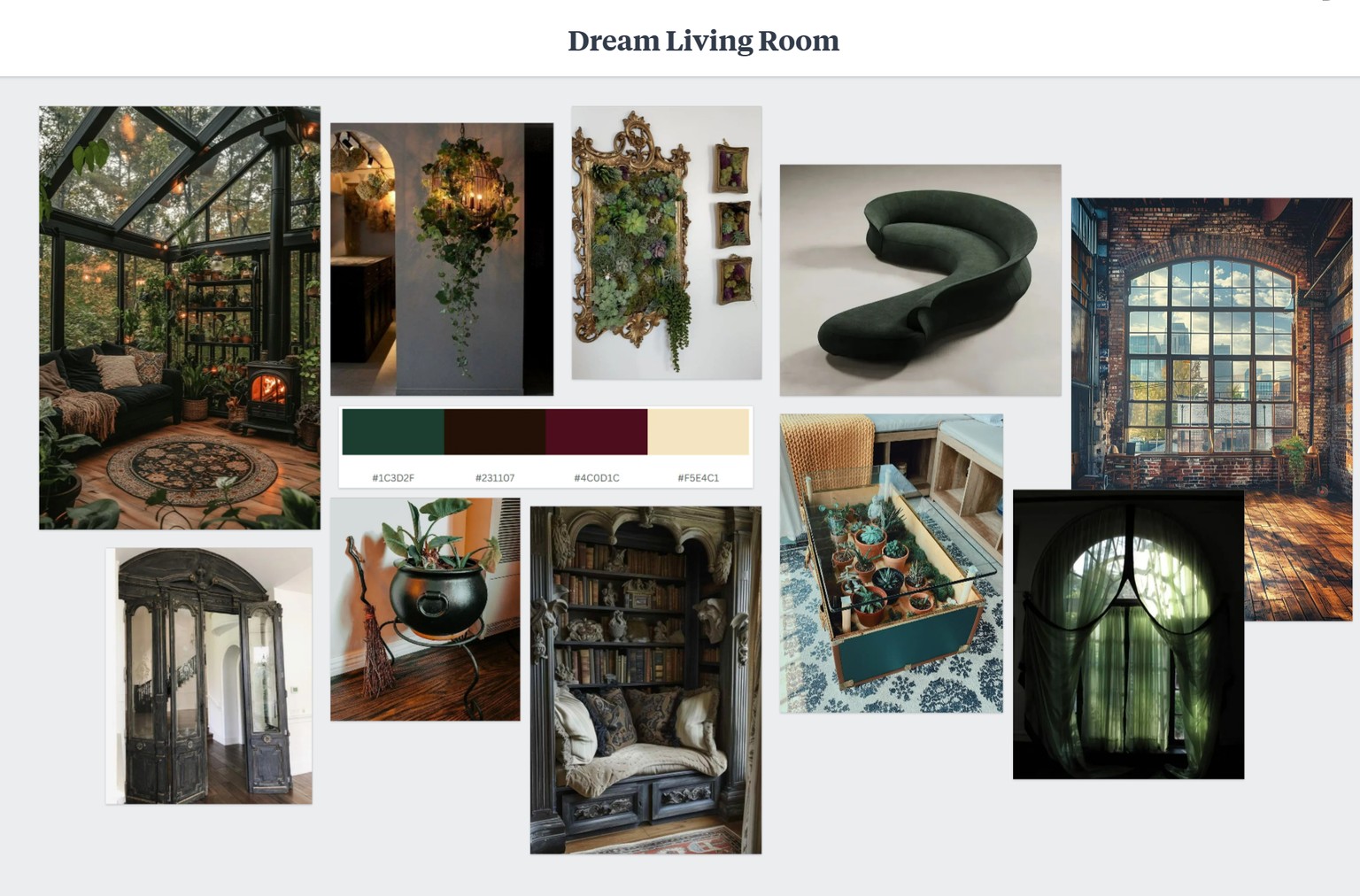 Dream Living Room Moodboard - image 1 - student project