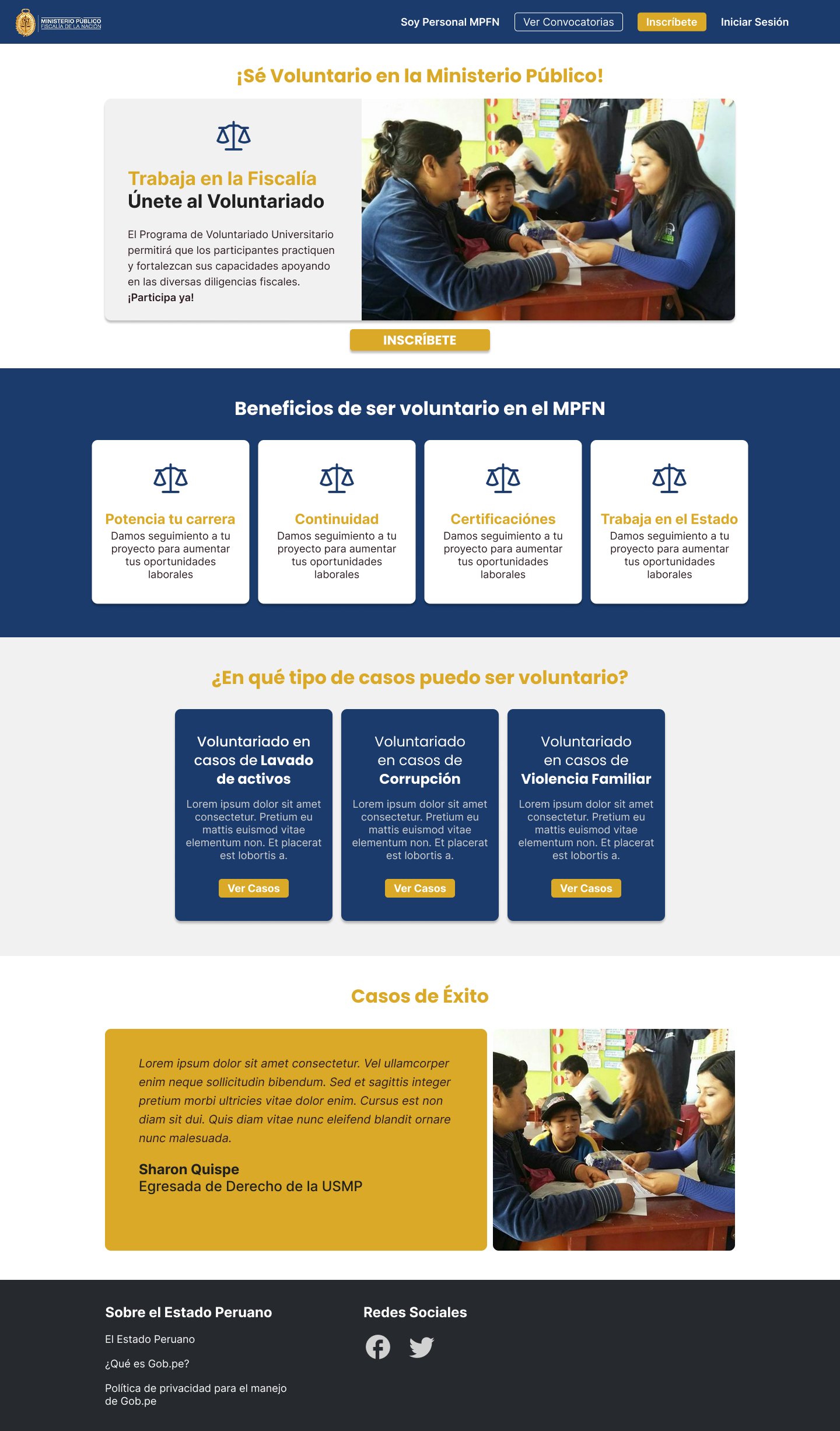 Institutional Volunteer Web - image 1 - student project