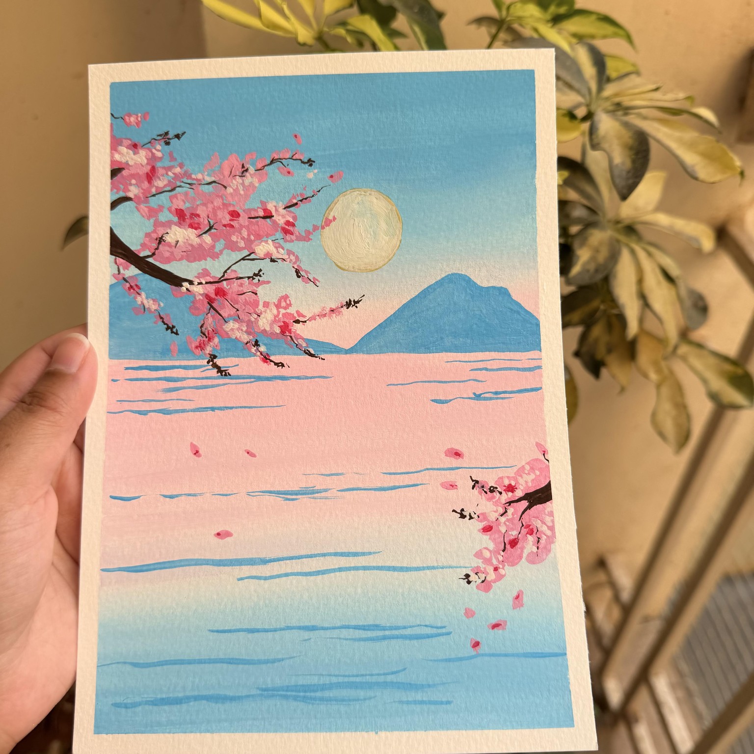 Paint cherry blossoms in gouache - image 4 - student project