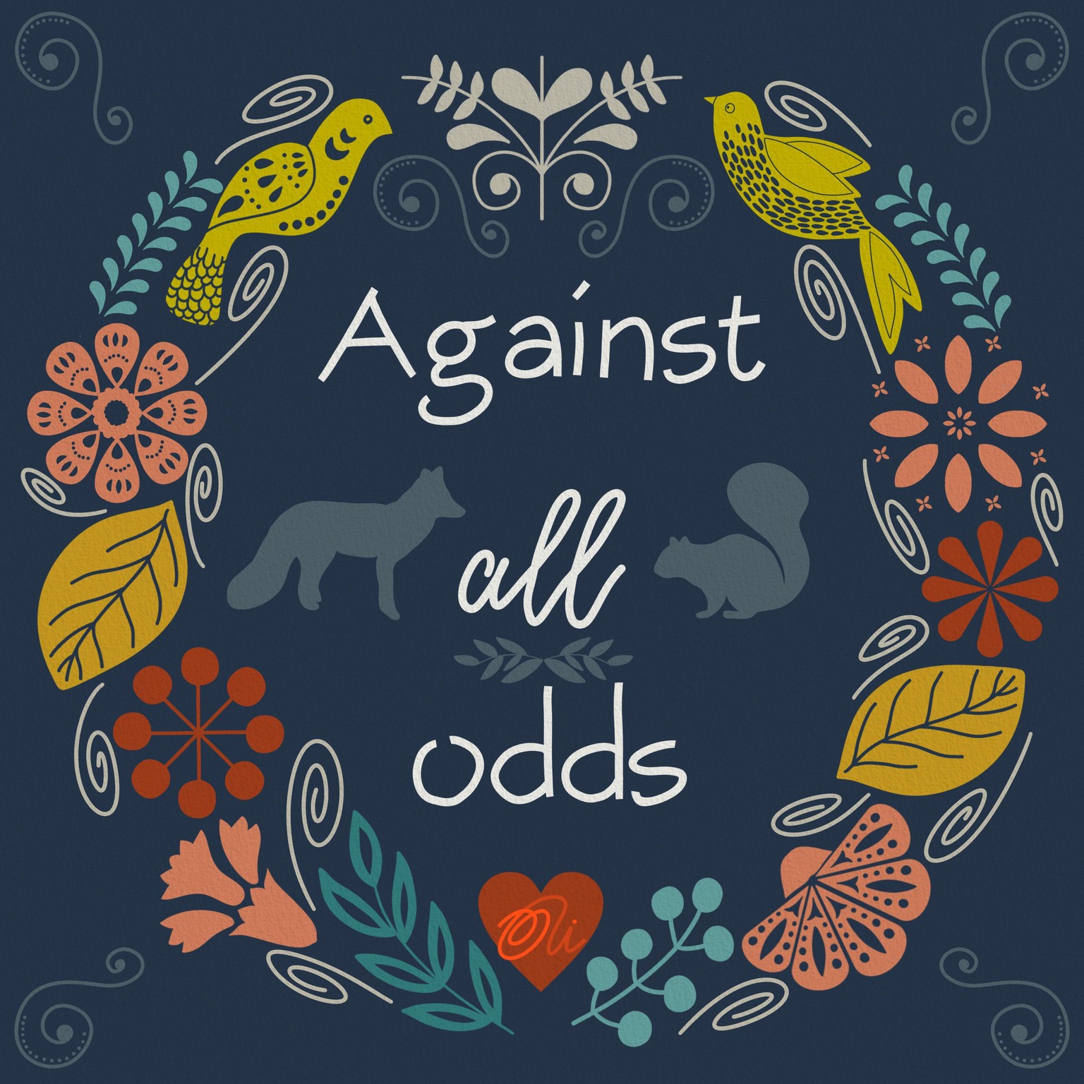 Modern folk art illustration in Procreate - image 1 - student project
