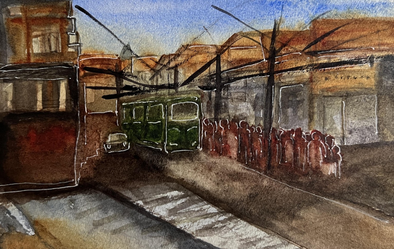 Tram and houses - image 1 - student project