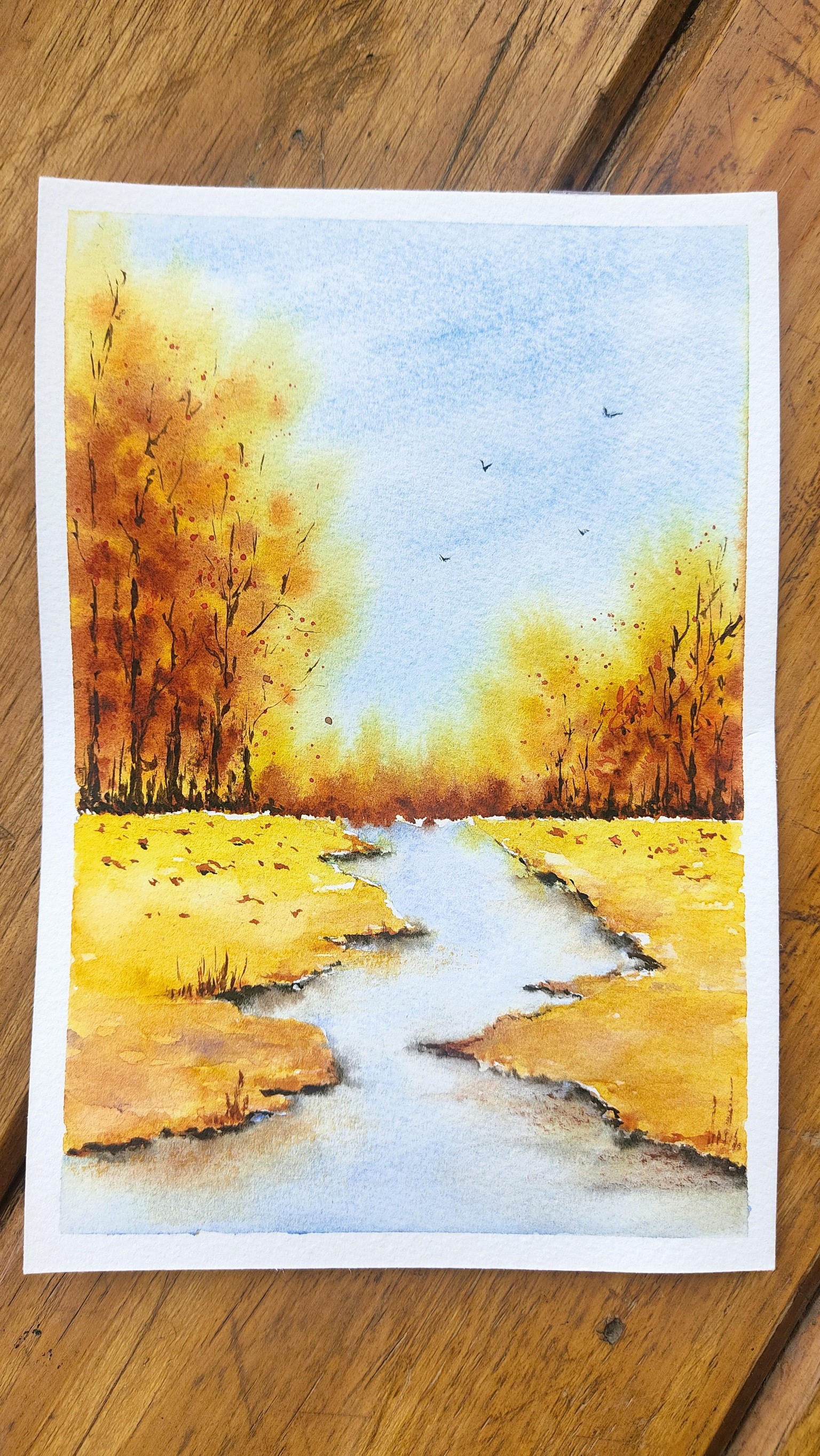 Whispers of Fall - A Watercolor Journey Through Four Landscapes - image 1 - student project