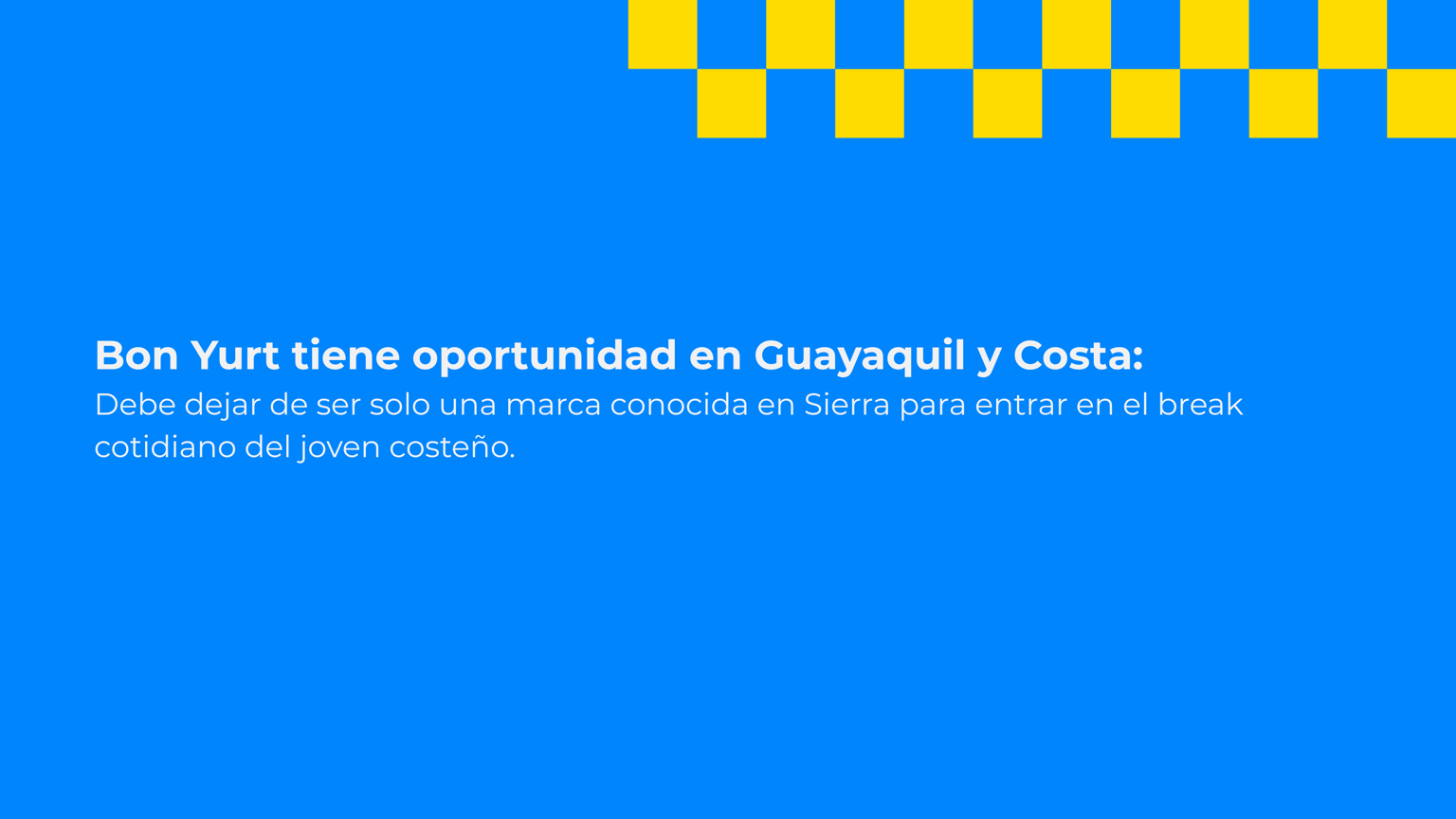 Estrategia para yogurt