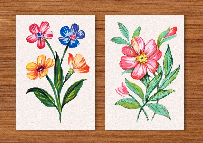 My Brush Pen Painted Flowers! - image 6 - student project