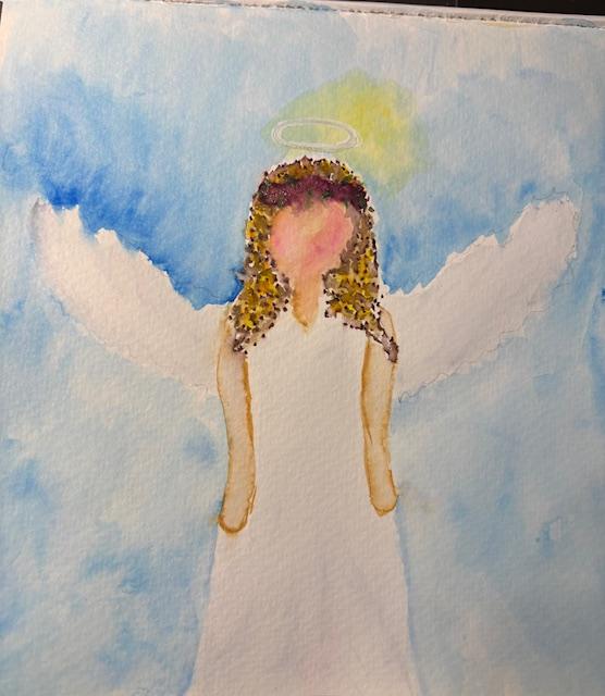 Watercolor Abstract Angel - image 1 - student project