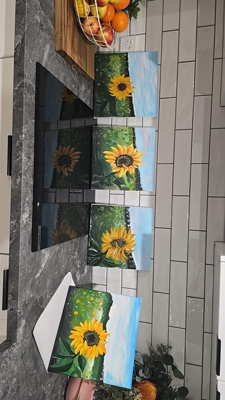 Acrylic Sunflower Painting - image 1 - student project