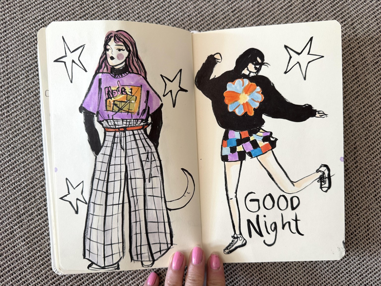 Fashion Figures Sketchbook Project - image 2 - student project