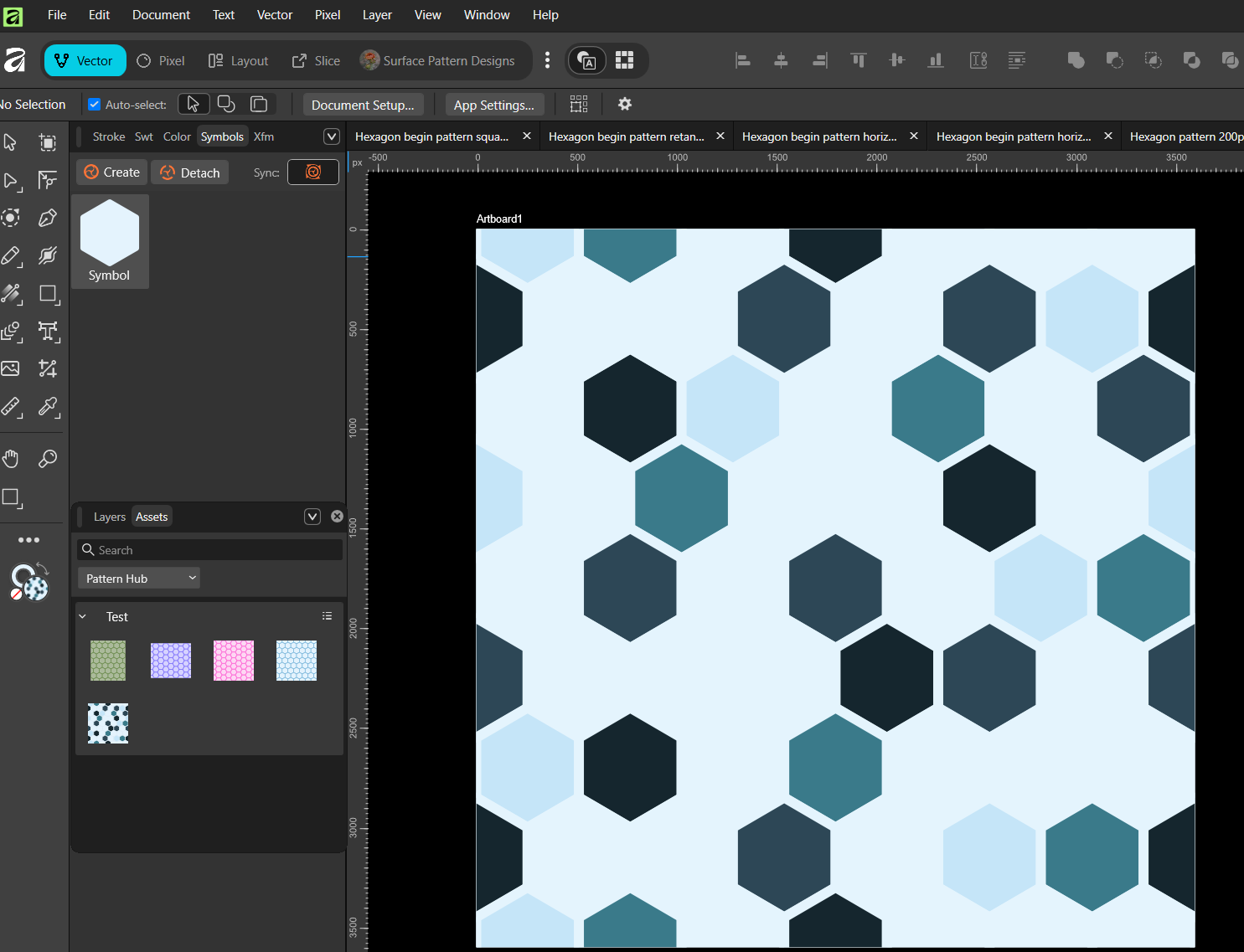 Hexagon Pattern in Affinity - image 5 - student project
