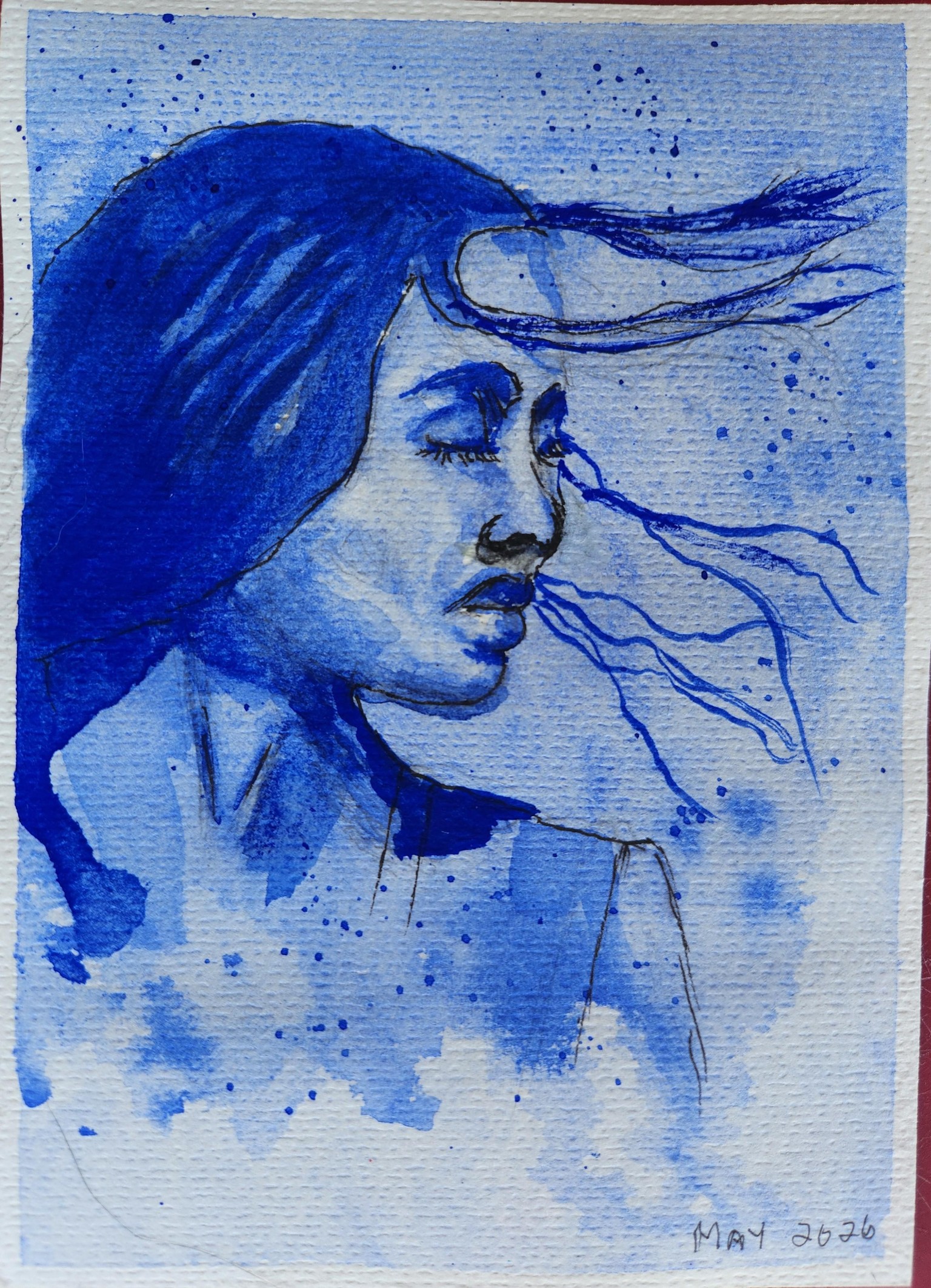 My second attempt at a watercolor portrait - image 2 - student project