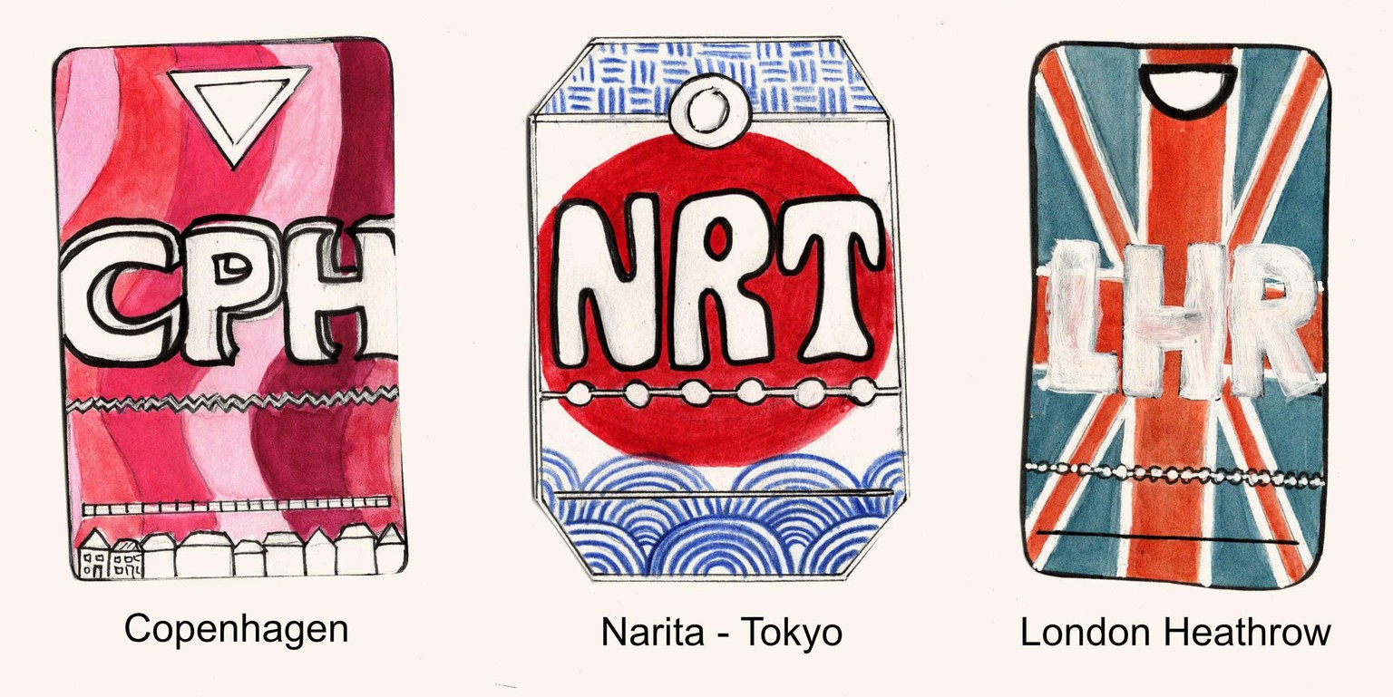 Luggage Tags, Hand Drawn - image 1 - student project