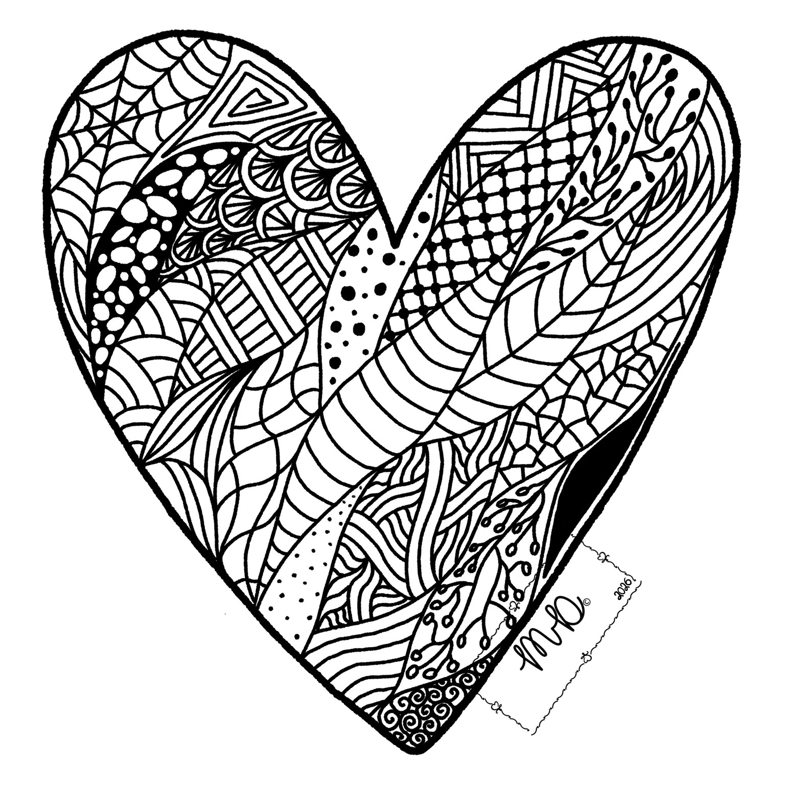 Simple Pattern in a Heart - image 2 - student project