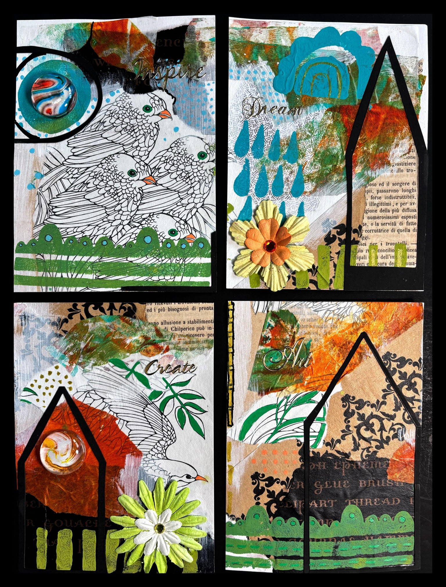Fun with Collage and Stamping - image 1 - student project