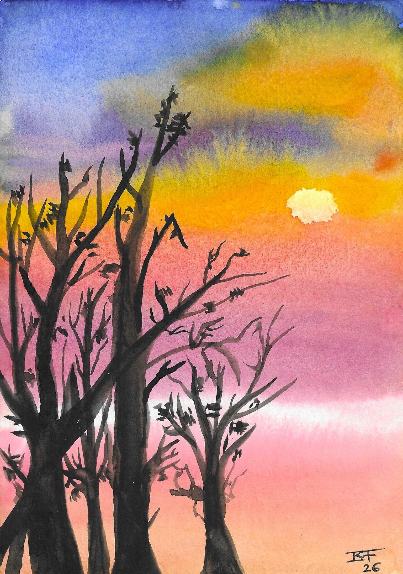 Loose Watercolor Landscape Paintings - image 1 - student project