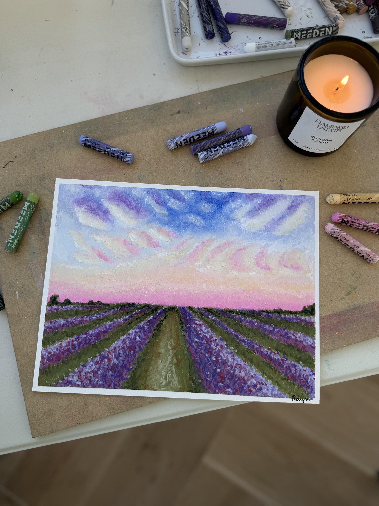 Lavender field at Sunset by Ray V. - image 1 - student project