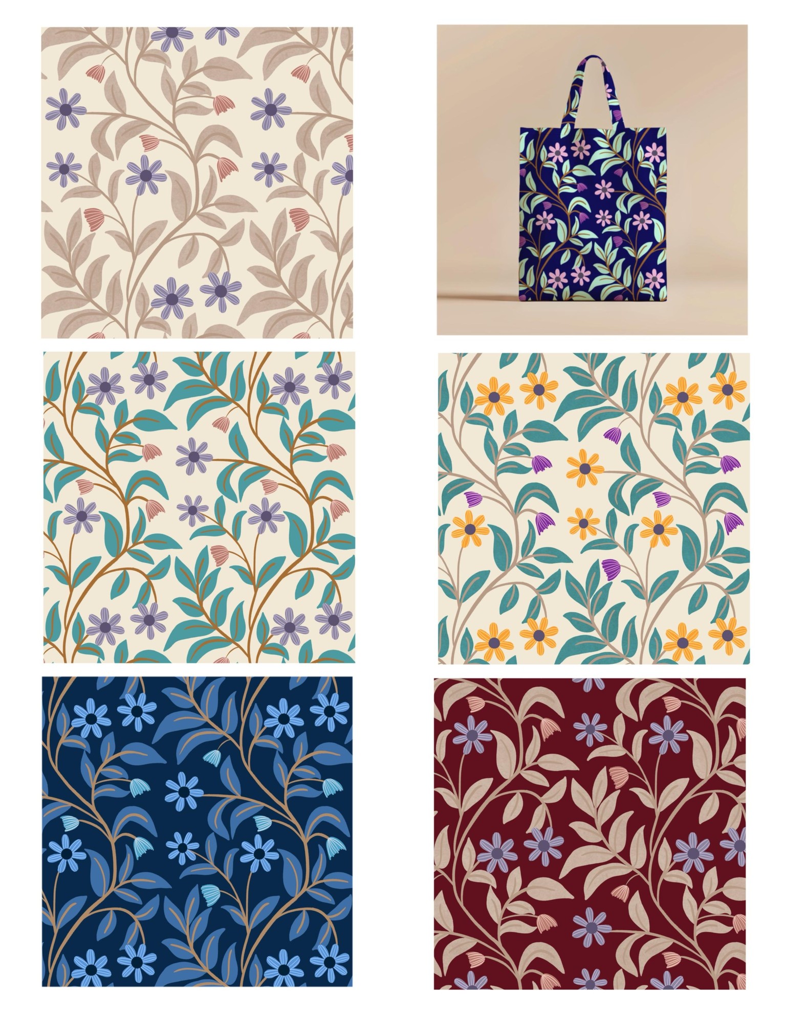 Indian floral pattern - image 1 - student project