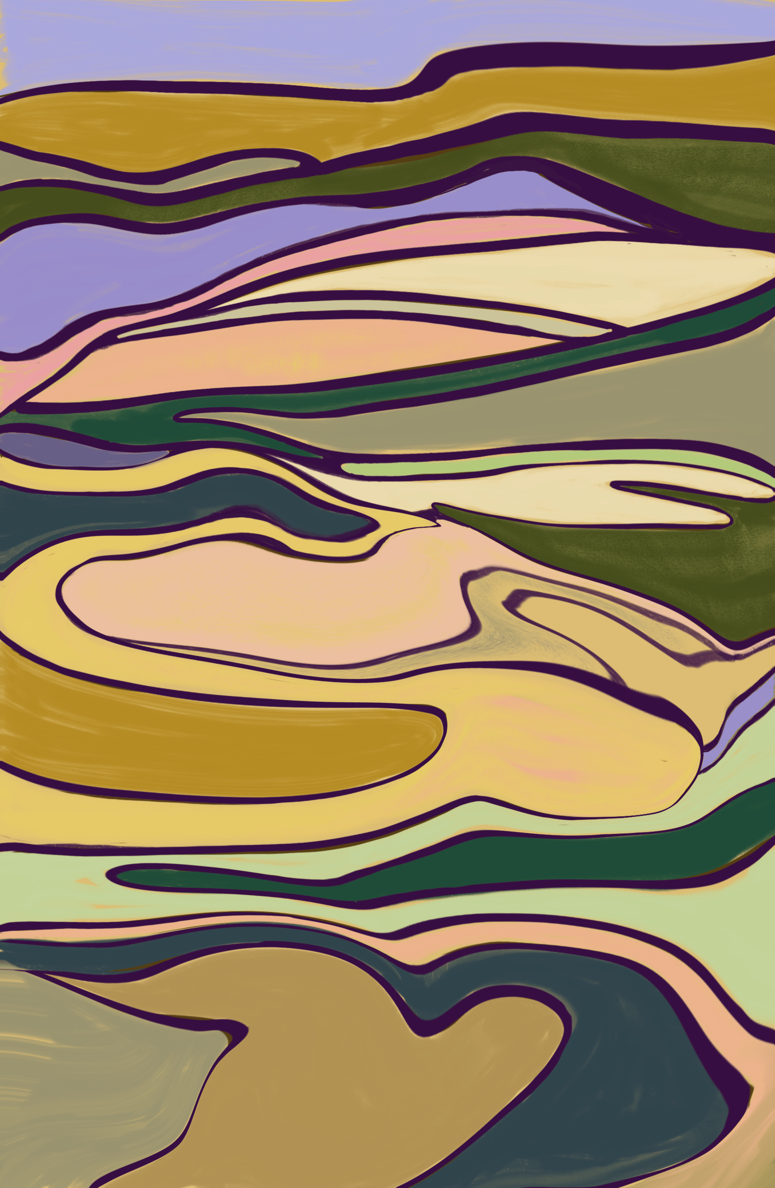 Abstract Landscape: Terraced hills - image 1 - student project