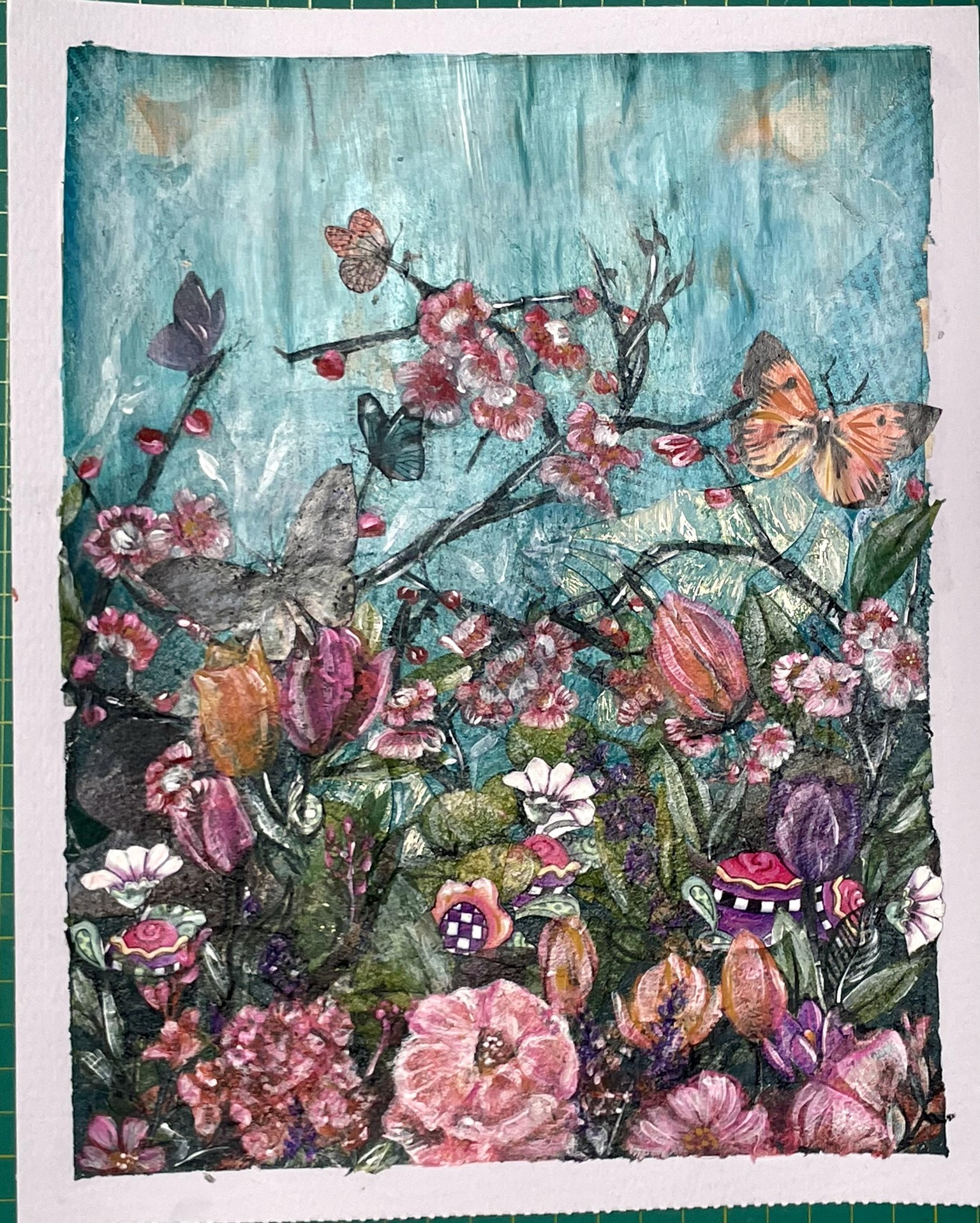 Secret Garden Mixed Media Collage - image 1 - student project