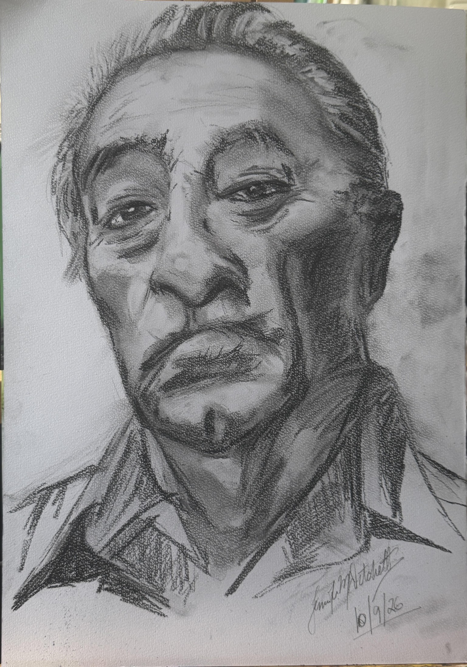 Loose charcoal drawing - image 1 - student project