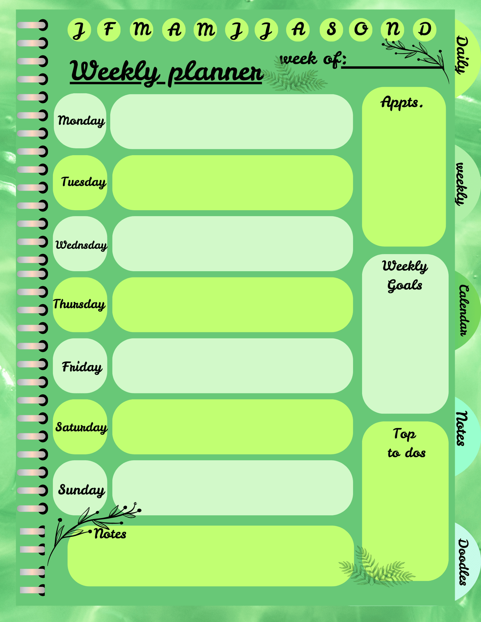 Jenns' planner - image 3 - student project