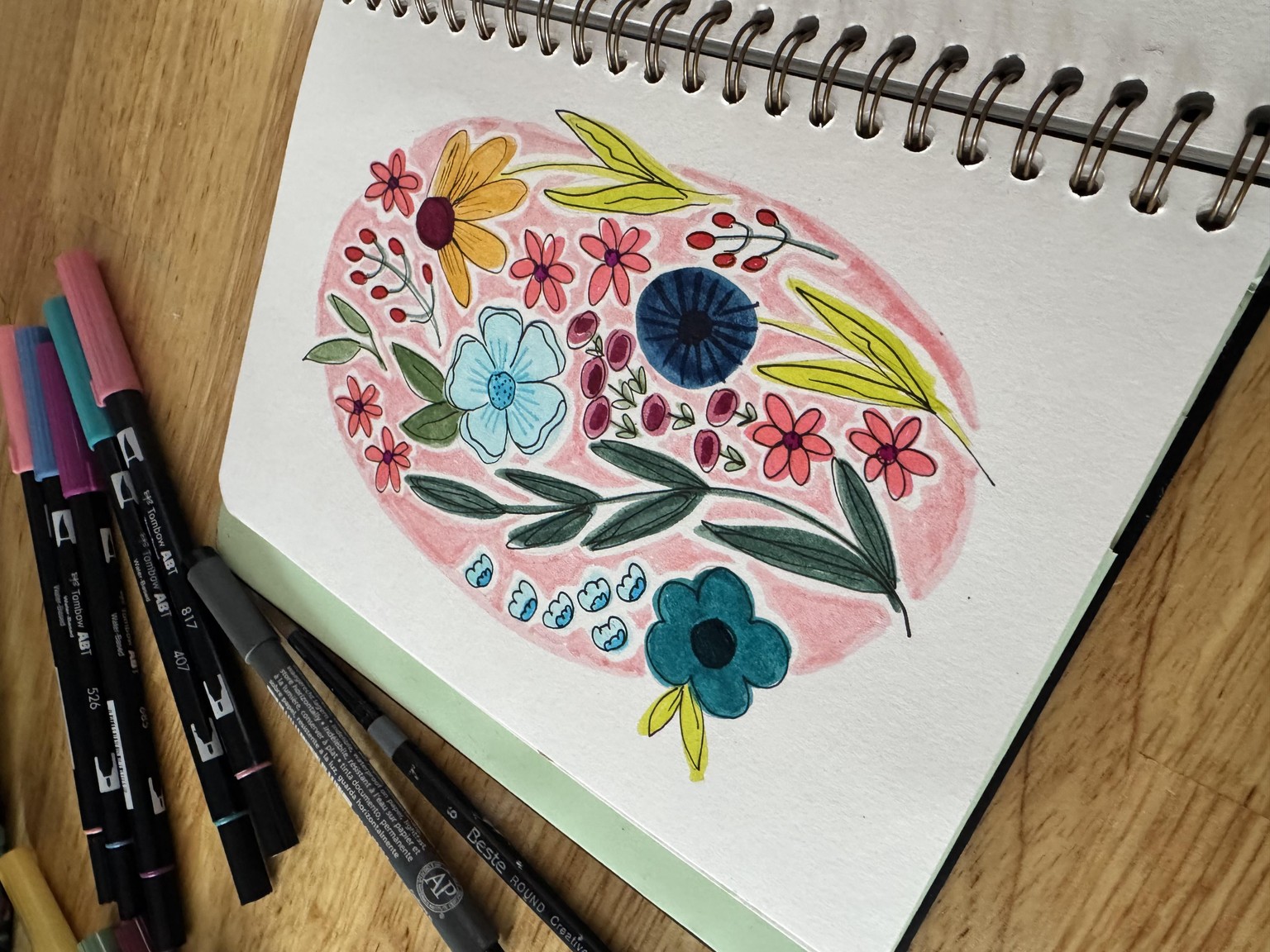 brush pen florals - image 1 - student project