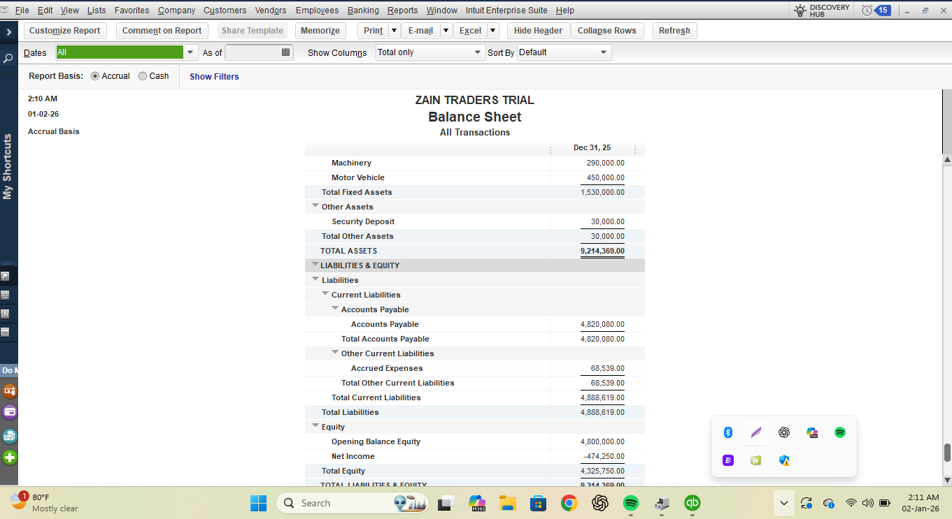 Halimatu Sadiya Abdullai's QuickBooks Project - image 7 - student project