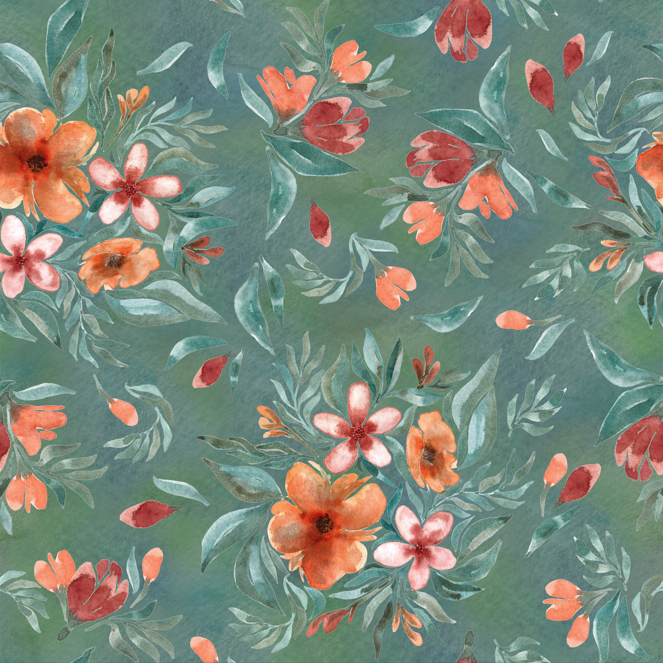 Watercolour flowers now with a seamless texture background - image 2 - student project