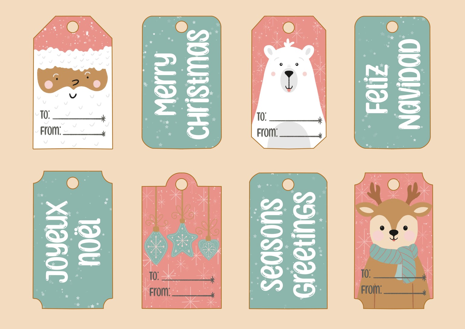 Pastel Colored Gift Tags - image 1 - student project