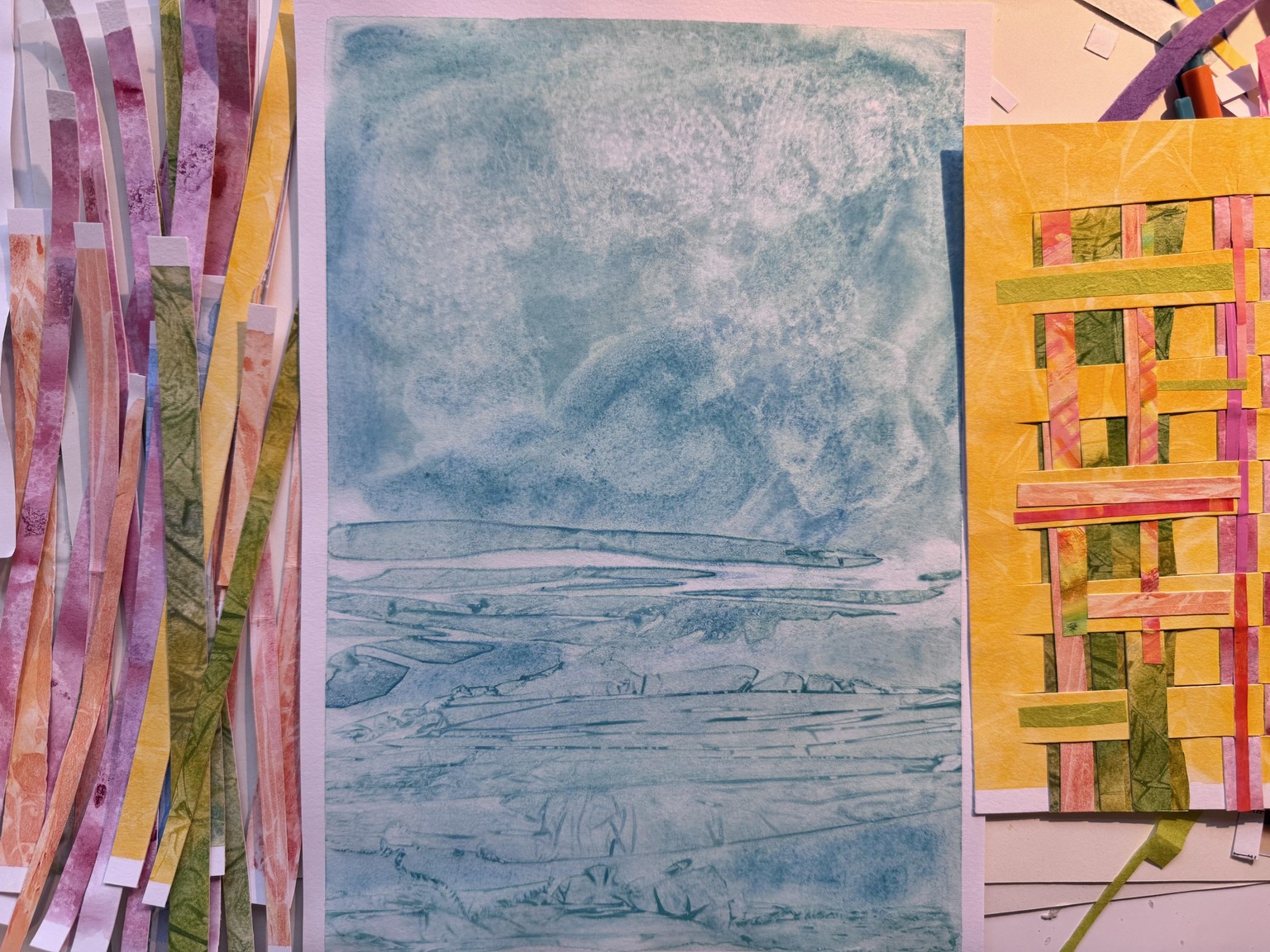 Woven watercolour fun - image 3 - student project