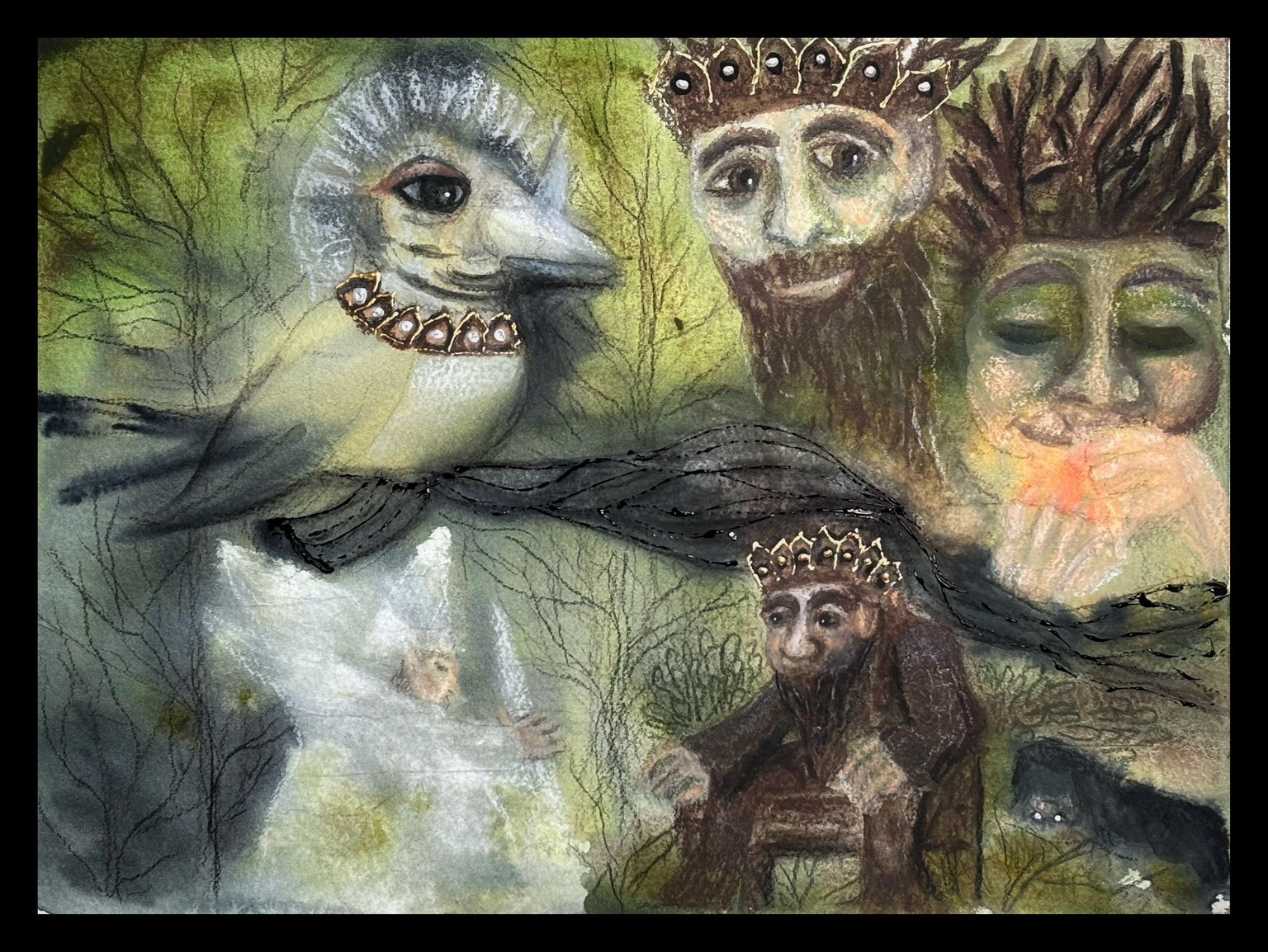 Watercolor Background Inspired Mixed Media - image 1 - student project