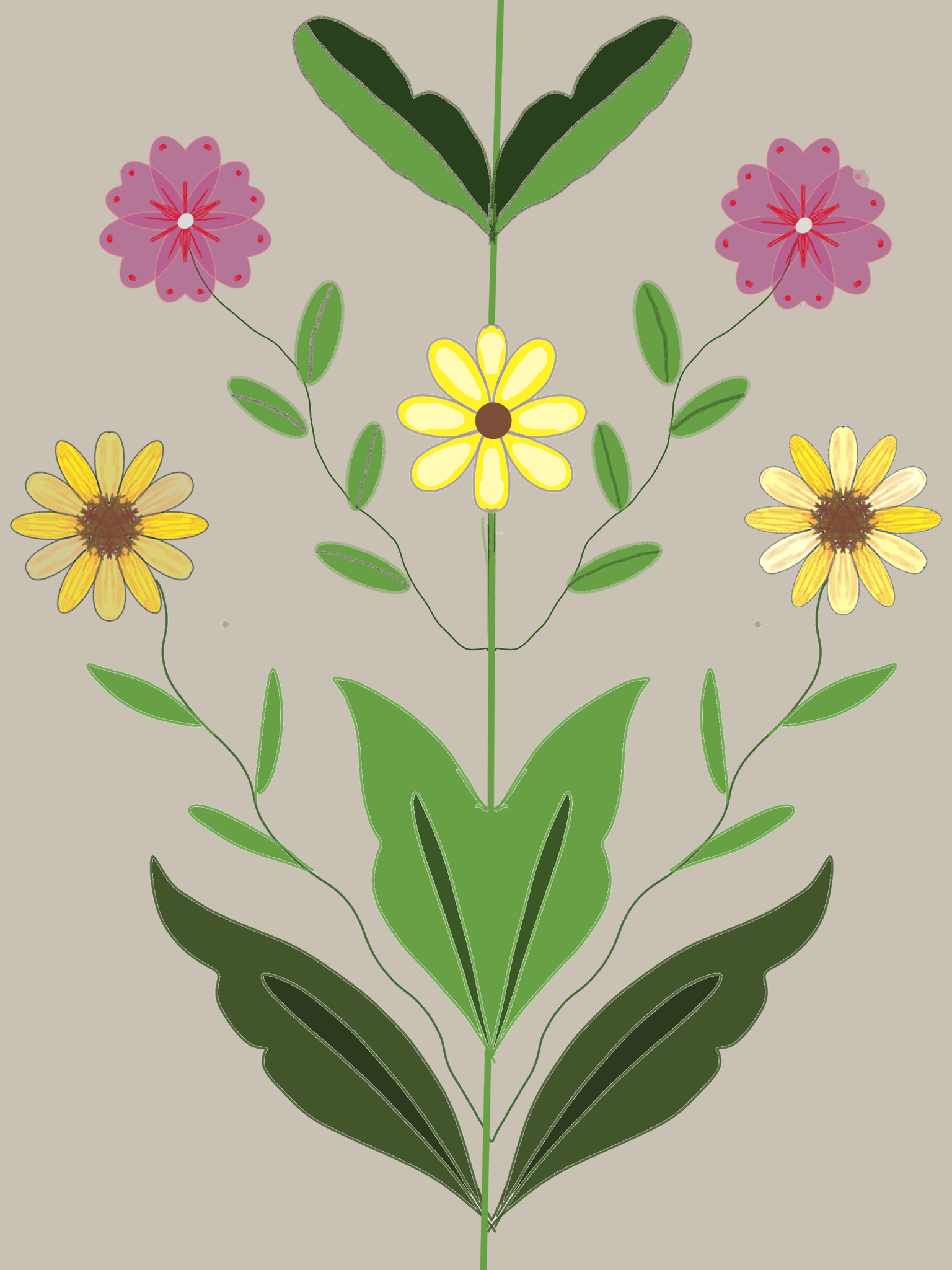 Flower patterns using adobe fresco - image 1 - student project