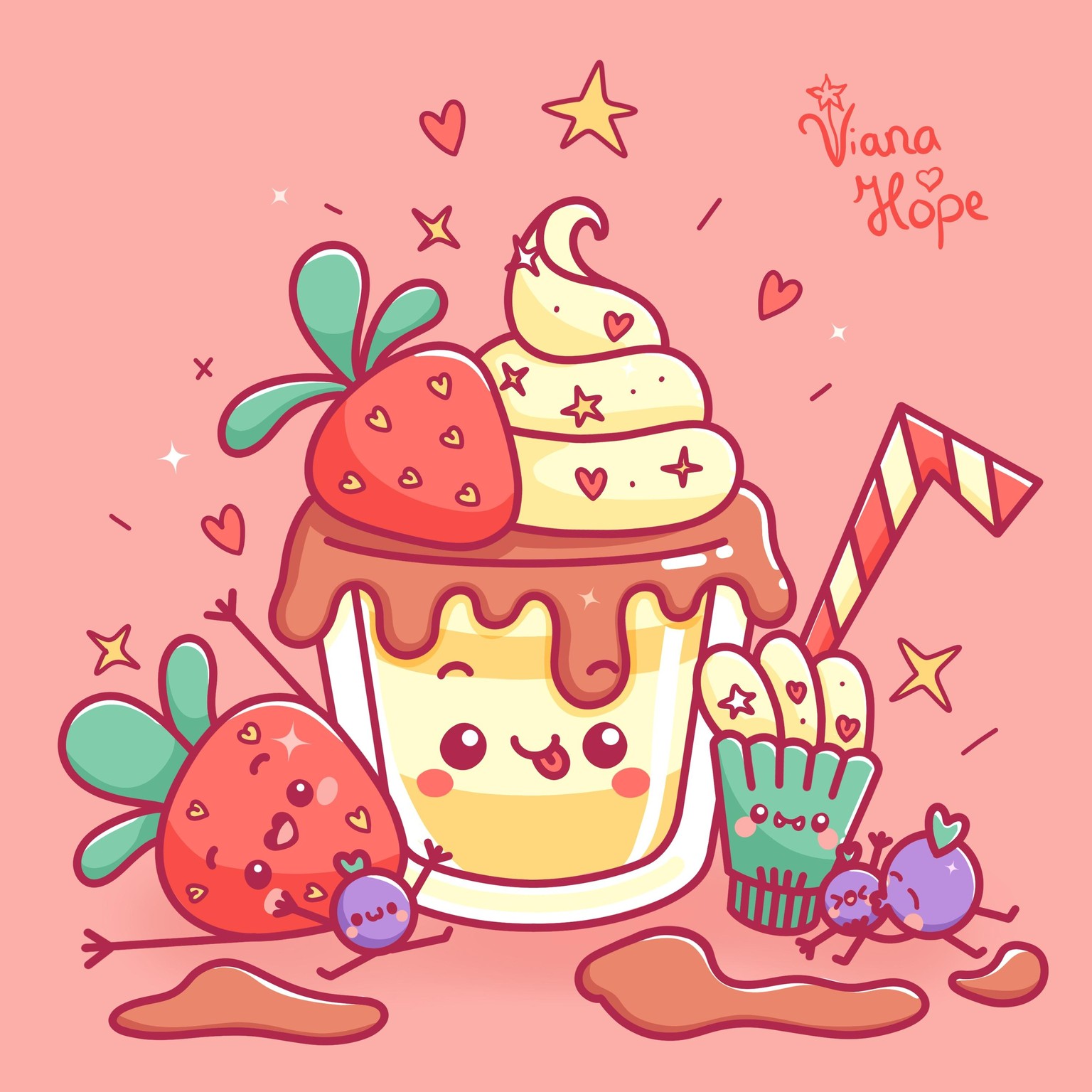 Kawaii Dessert - image 1 - student project