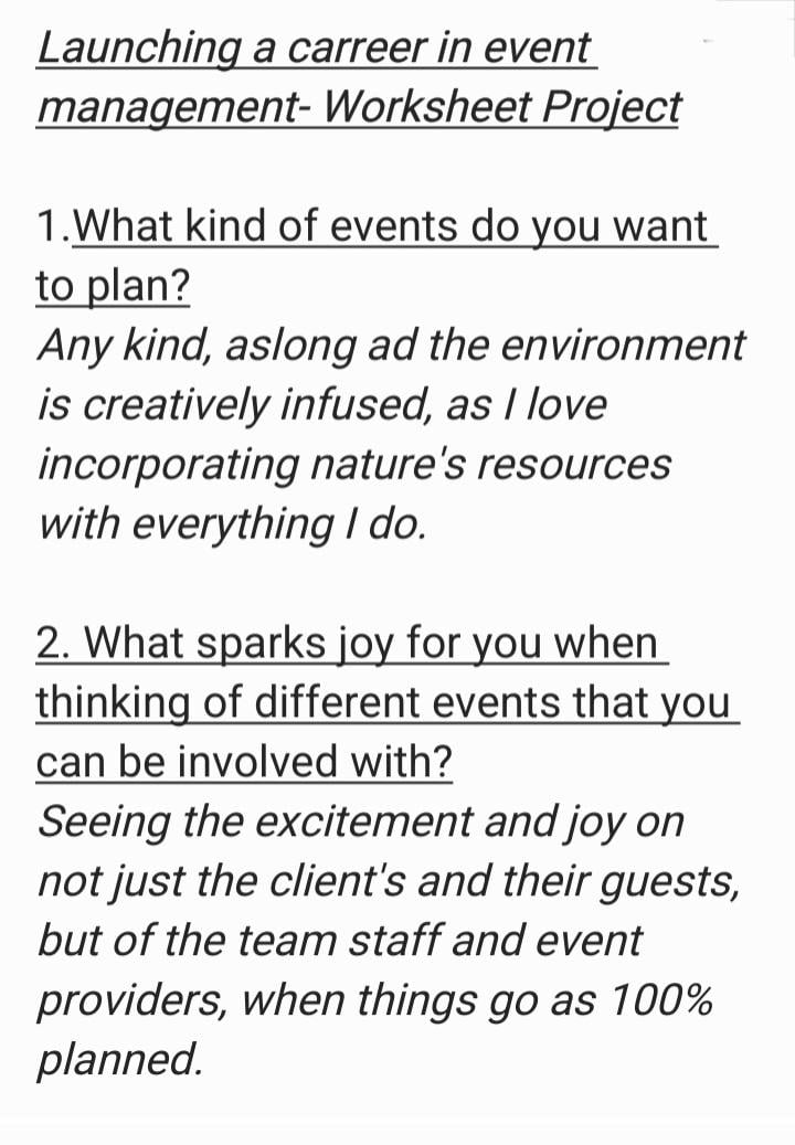 Launching a carreer in Event Management - image 1 - student project
