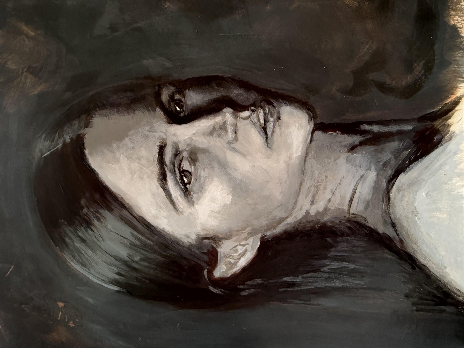 Portrait with acrylics - image 2 - student project