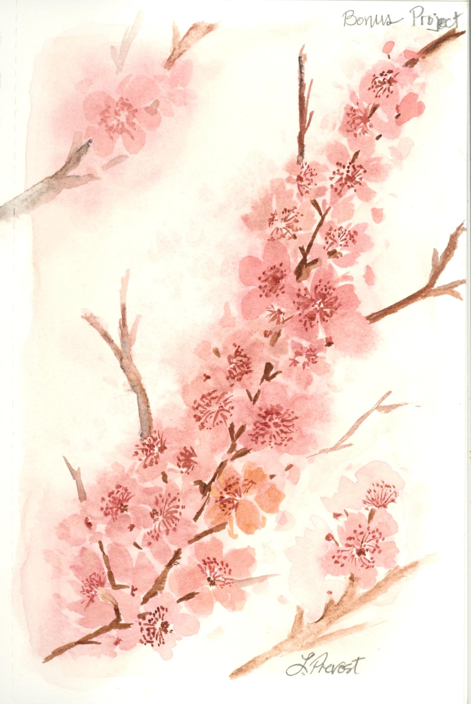 Cherry Blossom Fun with Jenny Flores Art - image 3 - student project