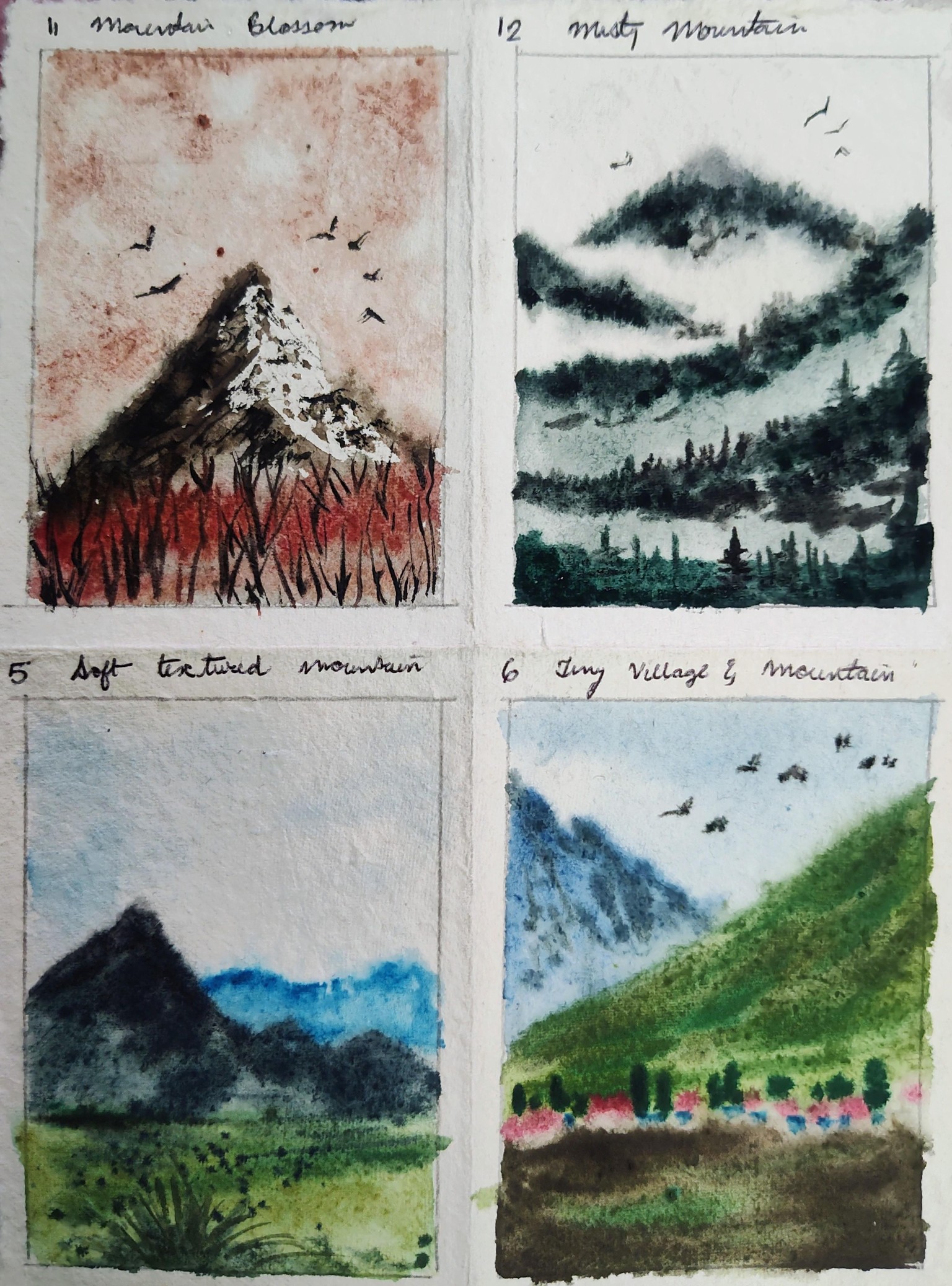 Watercolor mountains with Shanan - image 2 - student project