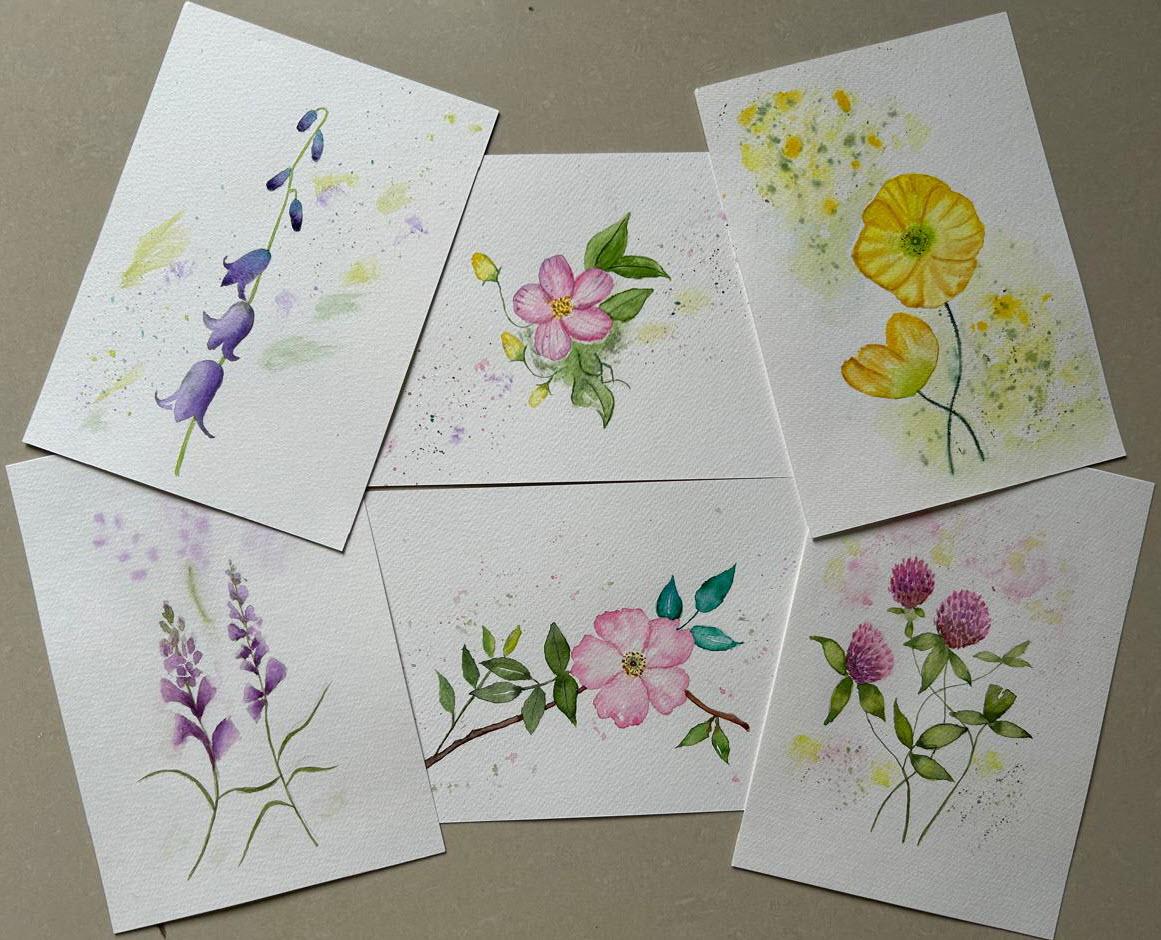 Wildflowers in watercolors - image 1 - student project