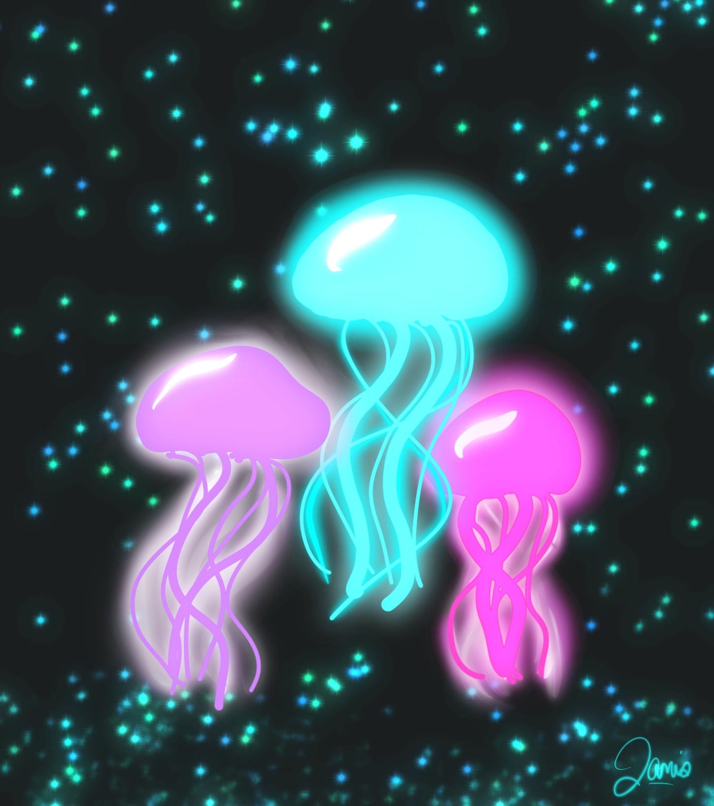Electric Mushrooms & Jellyfish - image 1 - student project