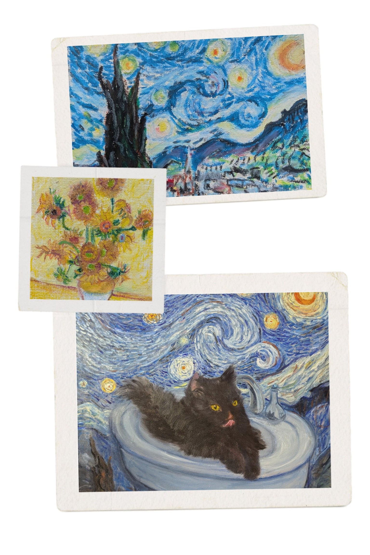 Starry Night, Sink Catnap: Studying the Masters - image 2 - student project