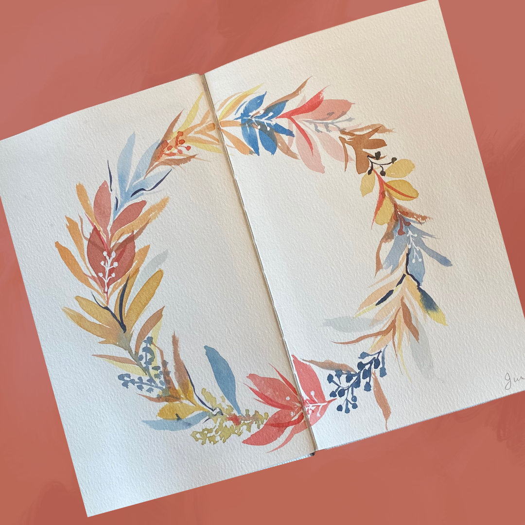 Autumn Florals with a Touch of Blue - image 1 - student project