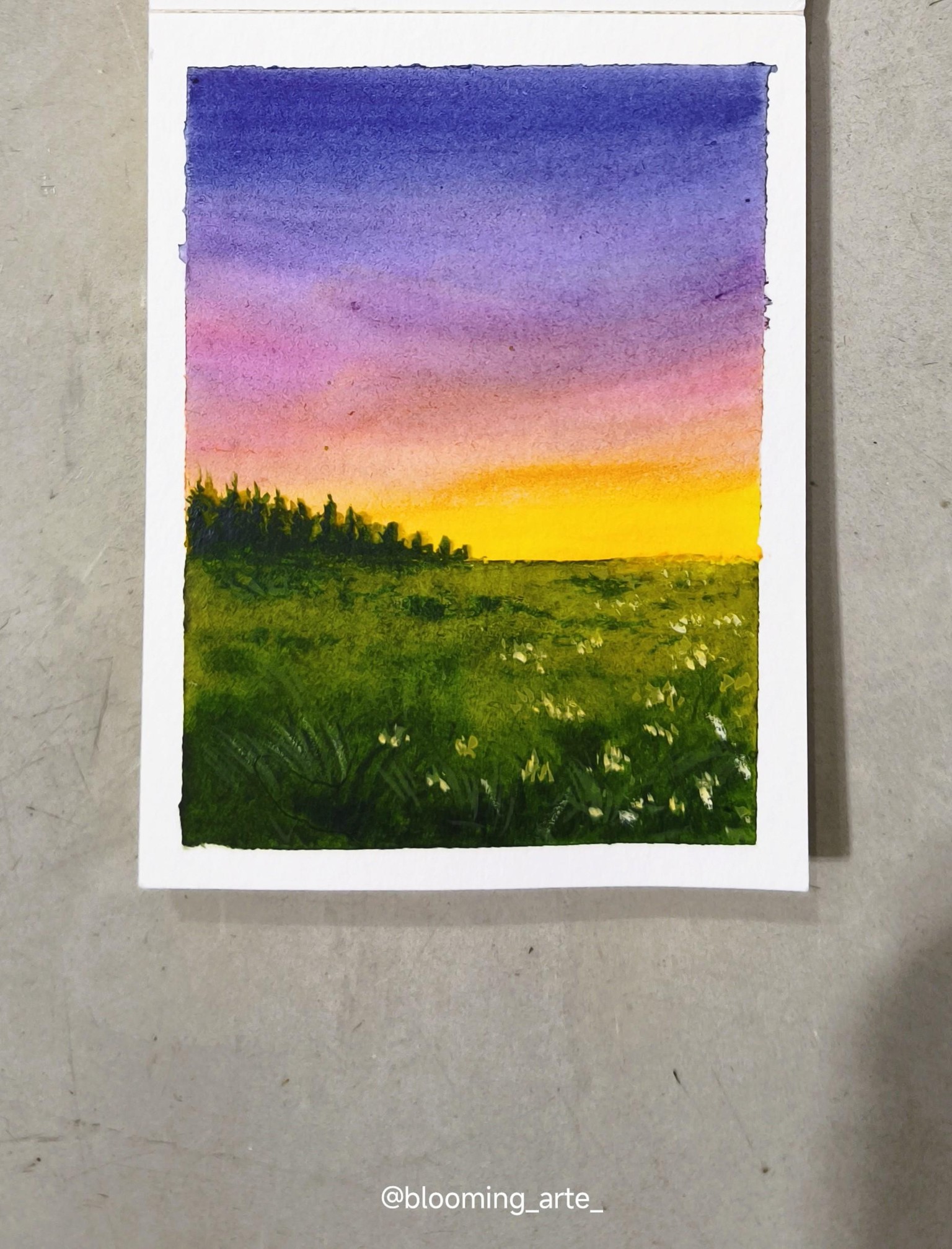 Watercolor Spring Sunsets in 30 Minutes - image 2 - student project
