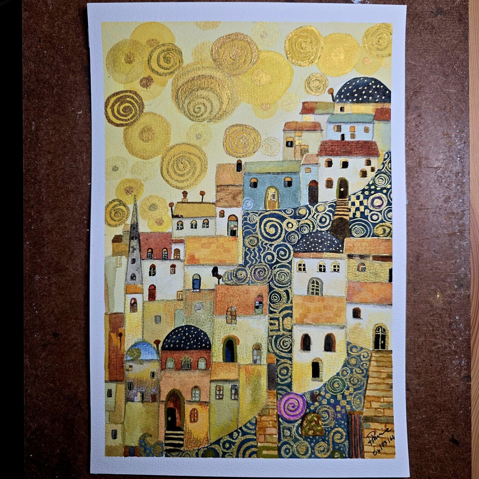Klimt-Inspired Golden Village - image 1 - student project