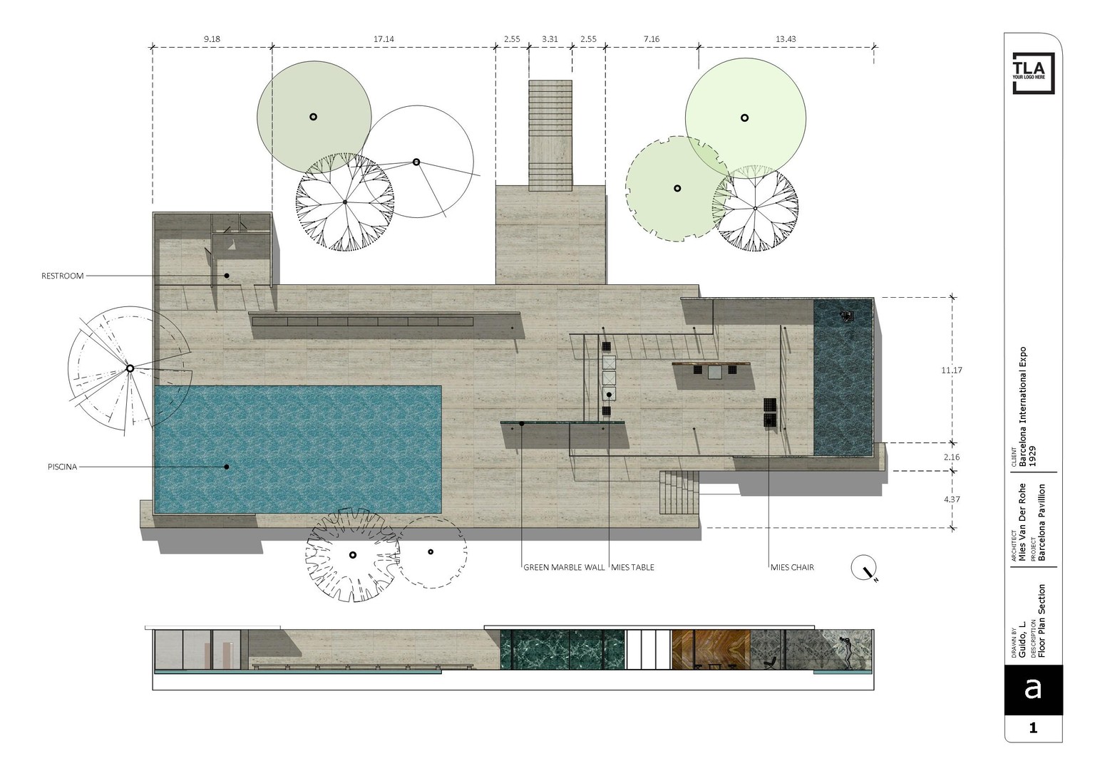 Barcelona Pavillion - Presentation - image 1 - student project