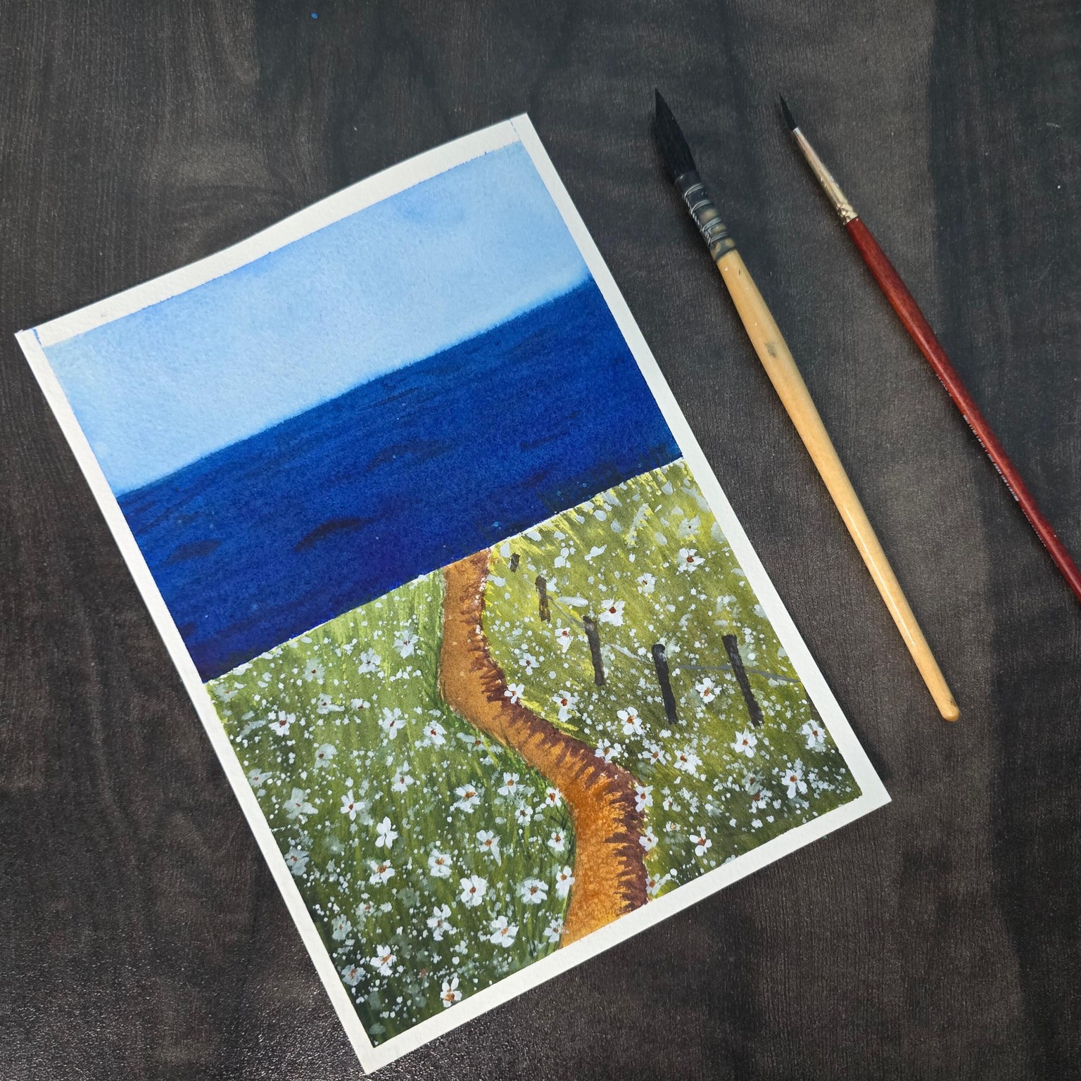 Spring watercolor Landscapes - image 1 - student project
