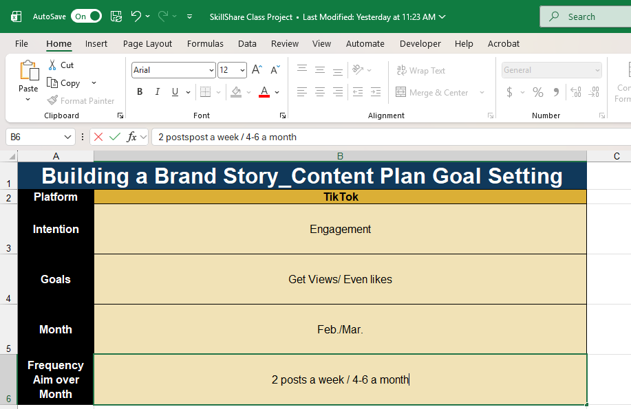 Content Plan Goal Setting - image 1 - student project