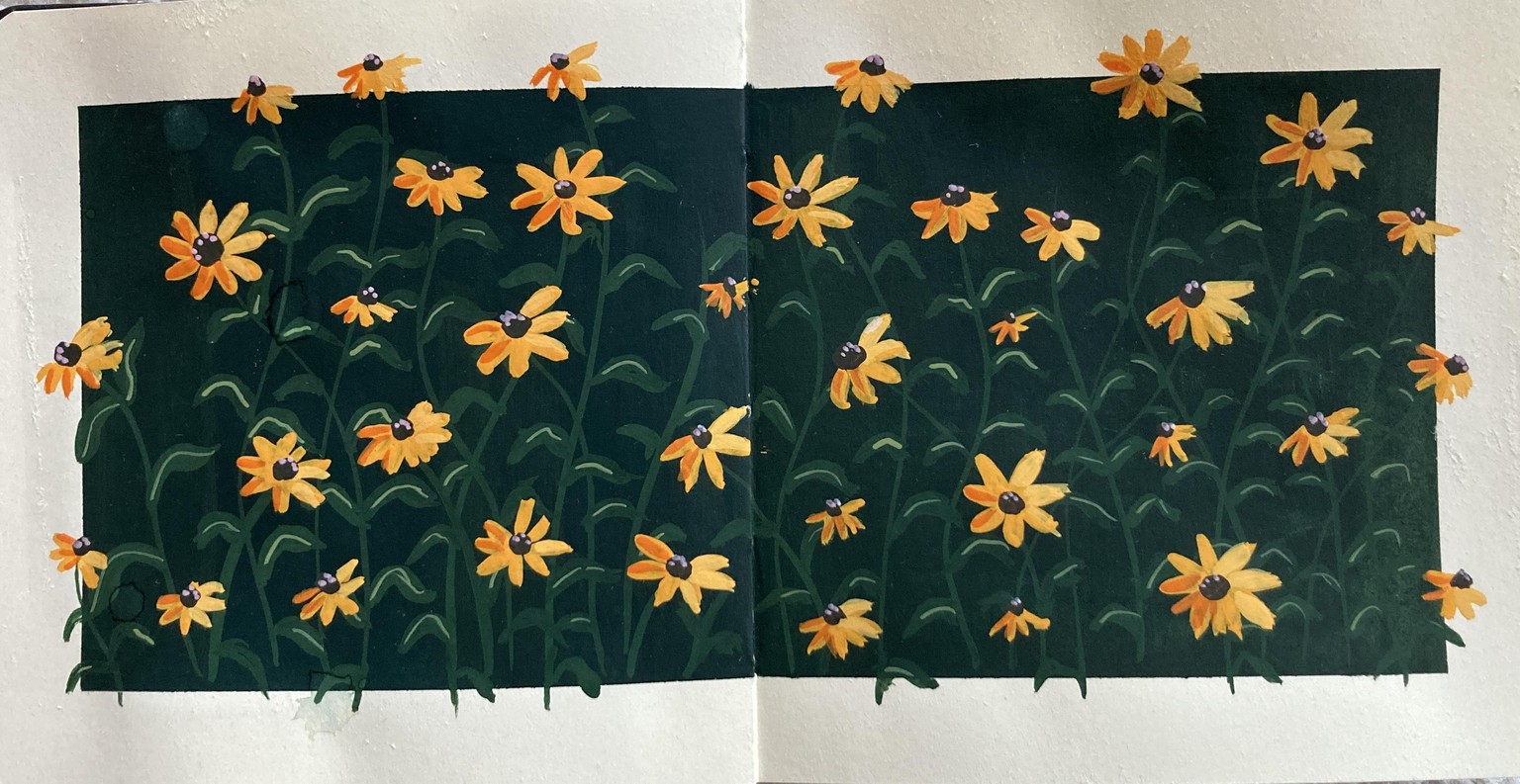 Gouache Flowers in my Sketchbook - image 1 - student project