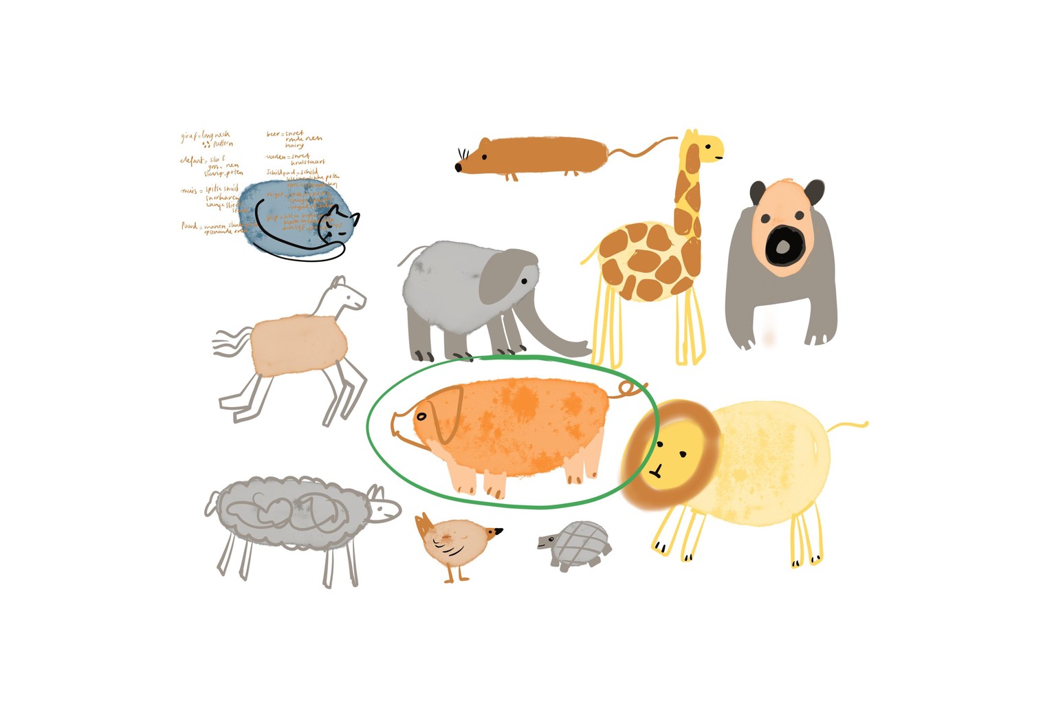 Animal parents, a pig and a chicken. - image 2 - student project