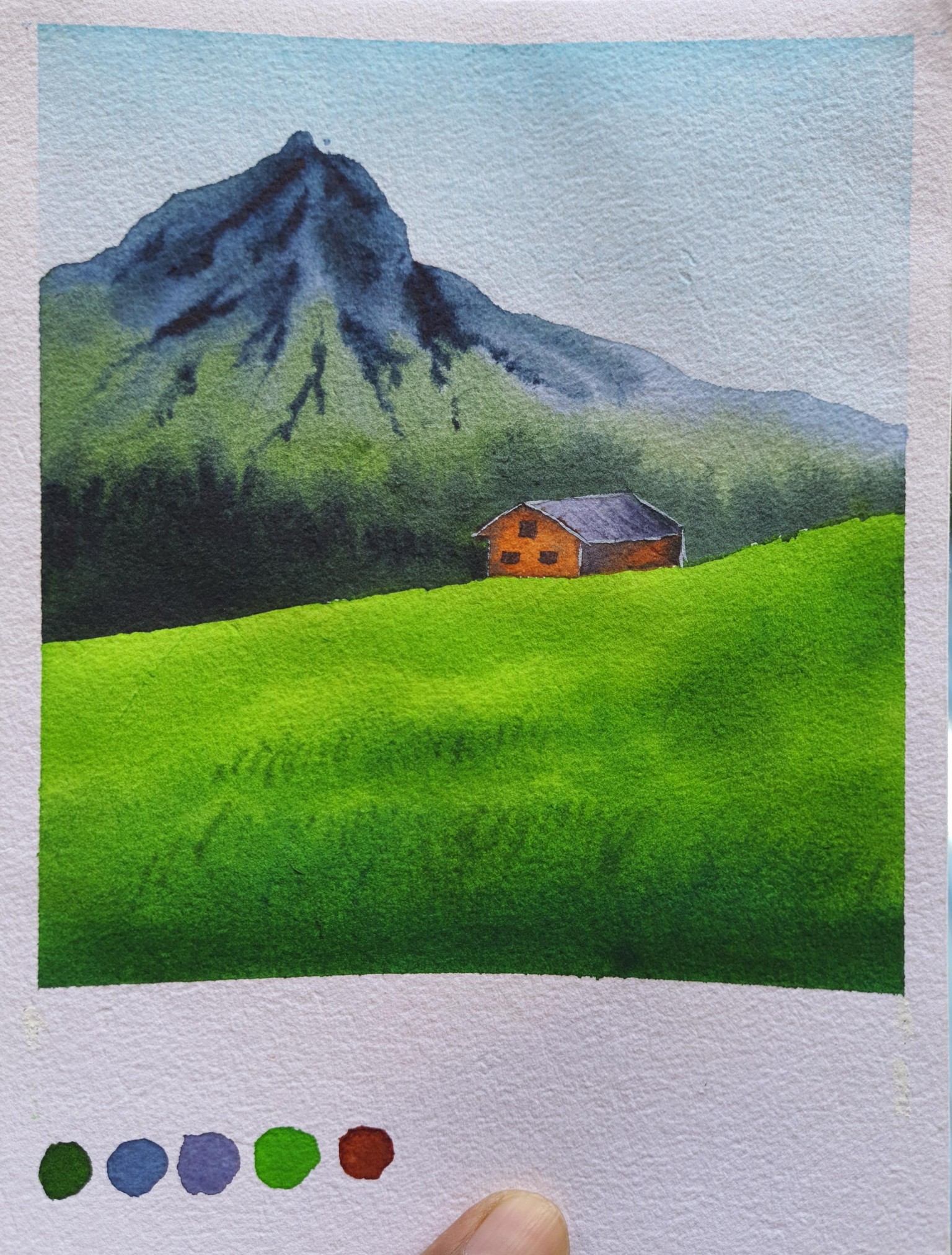 30 Days of Mini Watercolor Landscapes. .. !!! - image 8 - student project