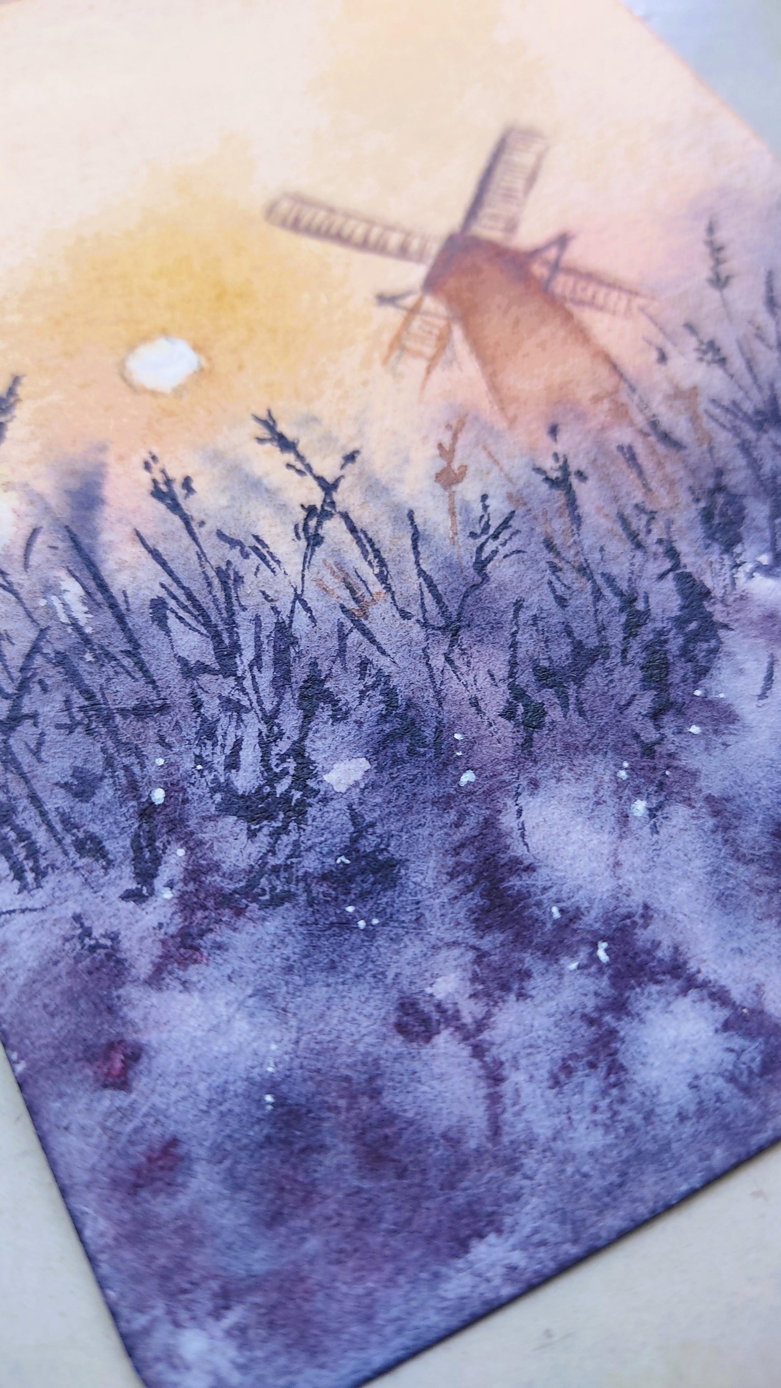 Atmospheric Windmill Scene with Golden Sun & Blue Mist - image 3 - student project