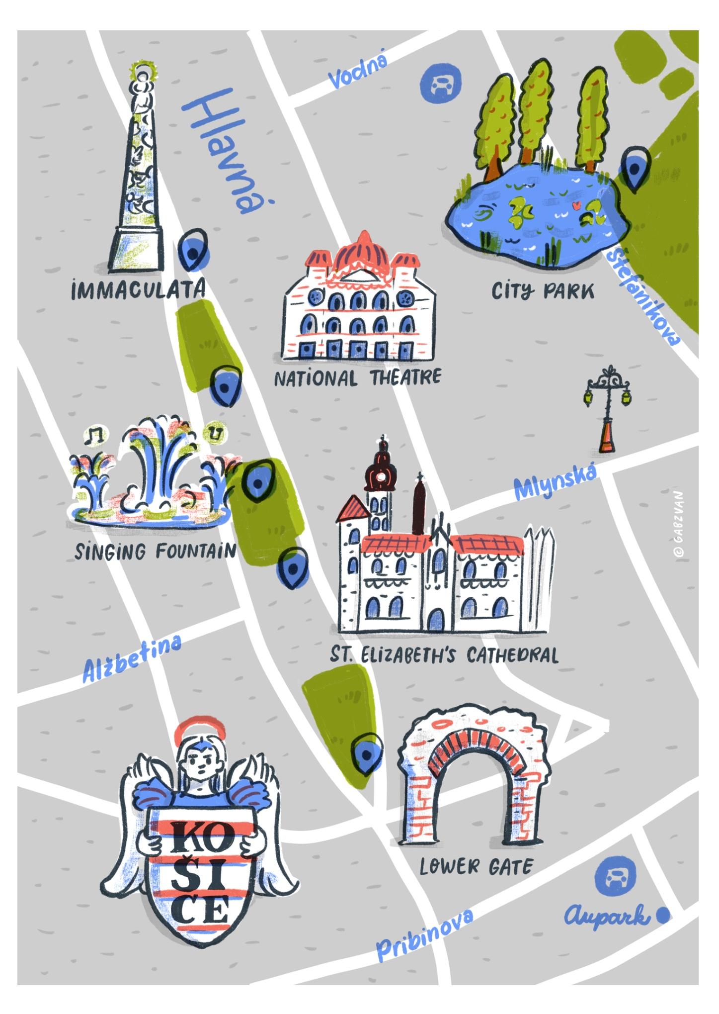 Map of a City Kosice - image 1 - student project