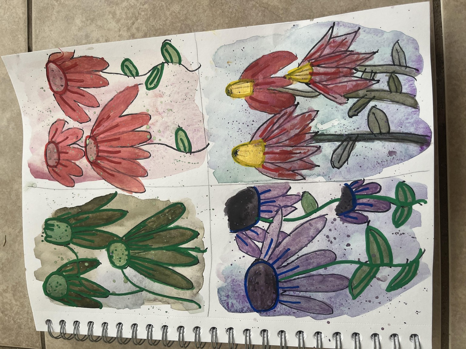 Watercolor botanicals - image 2 - student project